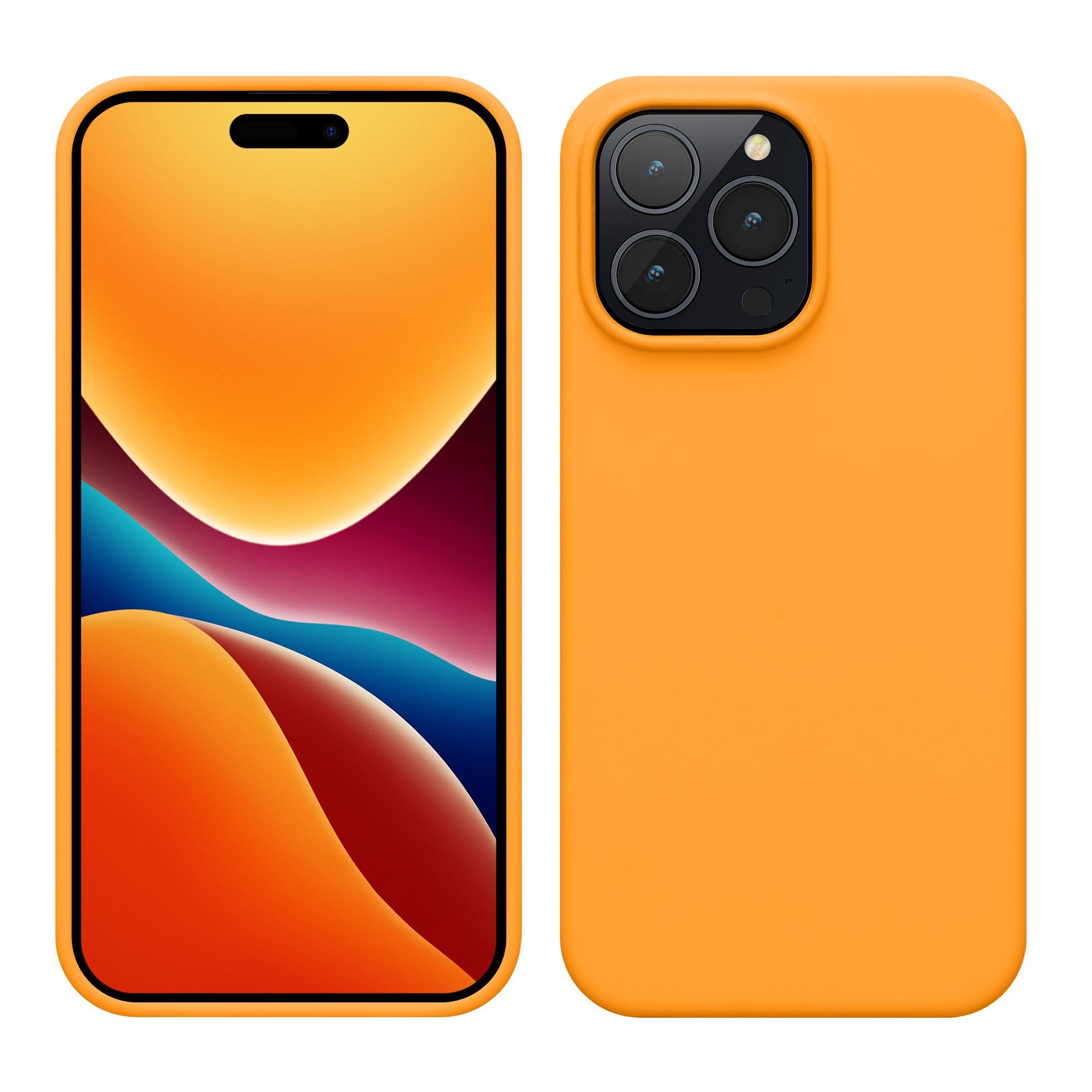 kwmobile Handyhülle Hülle für Apple iPhone 14 Pro Max, Hülle Silikon gummiert - Handyhülle - Handy Case Cover