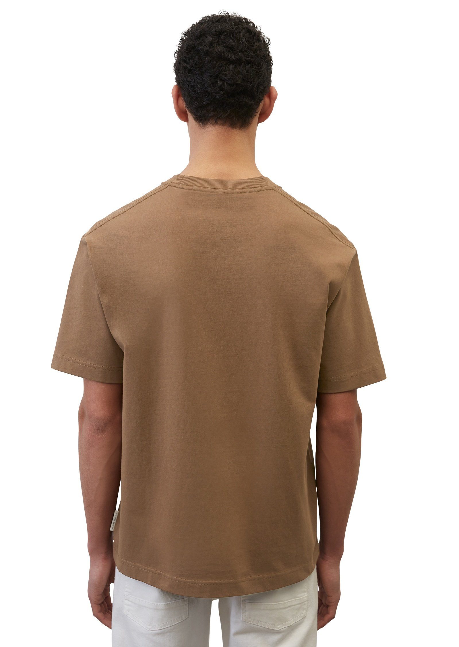 O'Polo braun aus Marc Heavy-Jersey T-Shirt hochwertigem