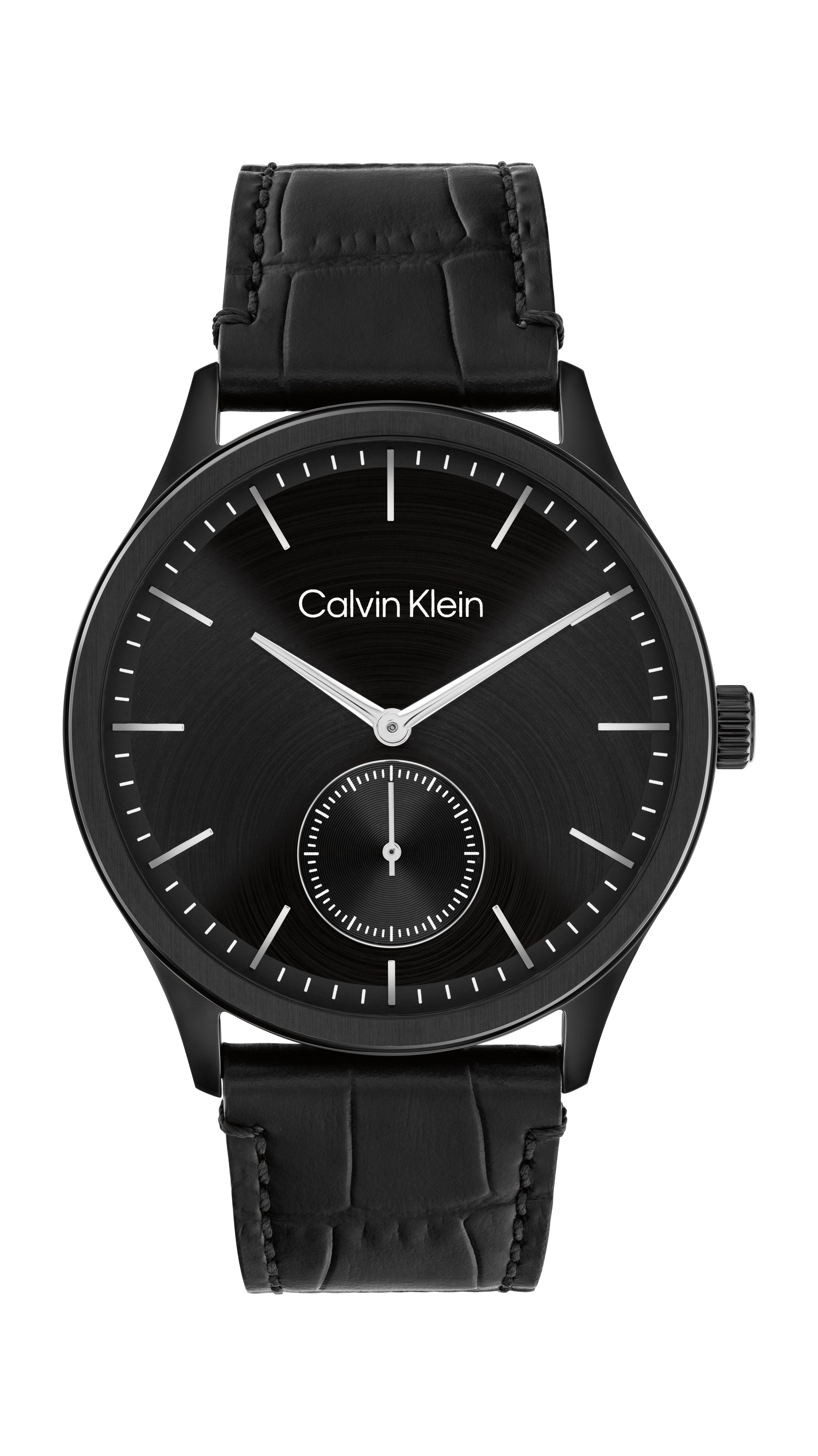 Calvin Klein Quarzuhr CK TAILORED 25200555, Armbanduhr, Herrenuhr, Lederarmband, analog, dezentrale Sekunde
