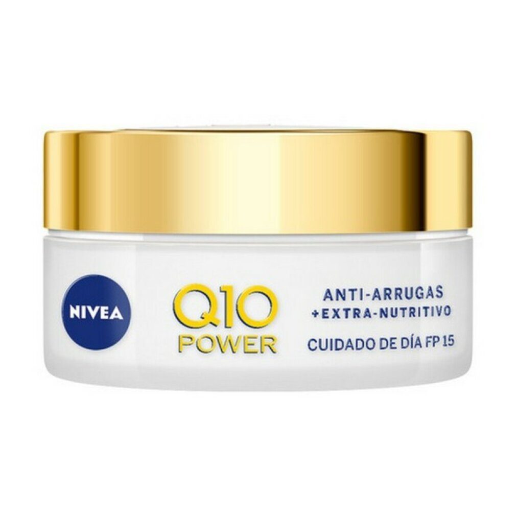 Q10+ Anti-Aging-Creme nutritivo SPF15 anti-arrugas+extra Nivea POWER ml 50