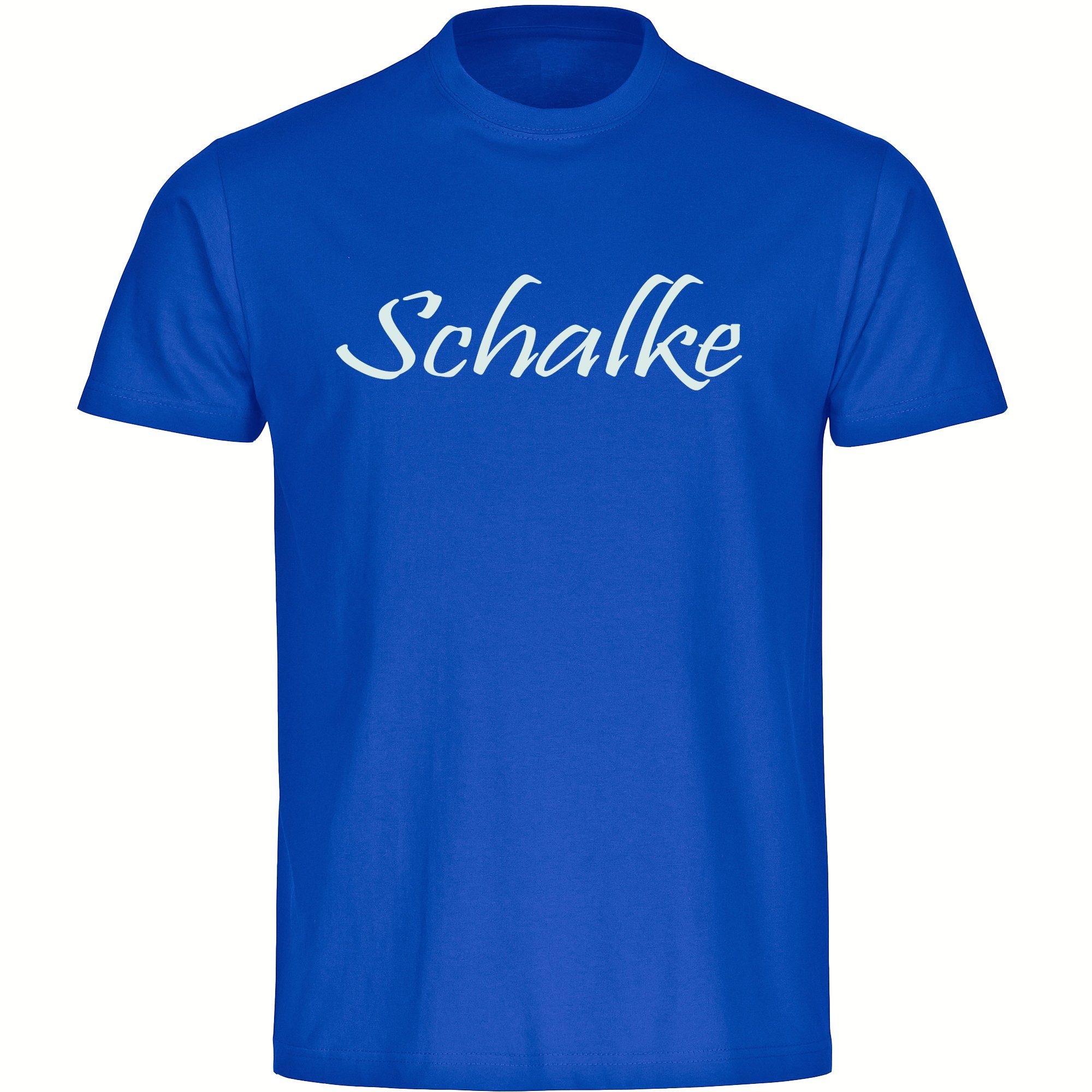 multifanshop T-Shirt Herren Schalke - Schriftzug - Männer