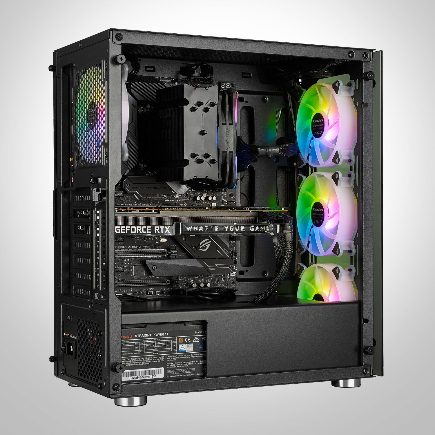 Memory PC Gaming-PC (AMD Ryzen 5 5600X, RTX 3060, 16 GB RAM, 1000 GB HDD, 250 GB SSD, Luftkühlung)
