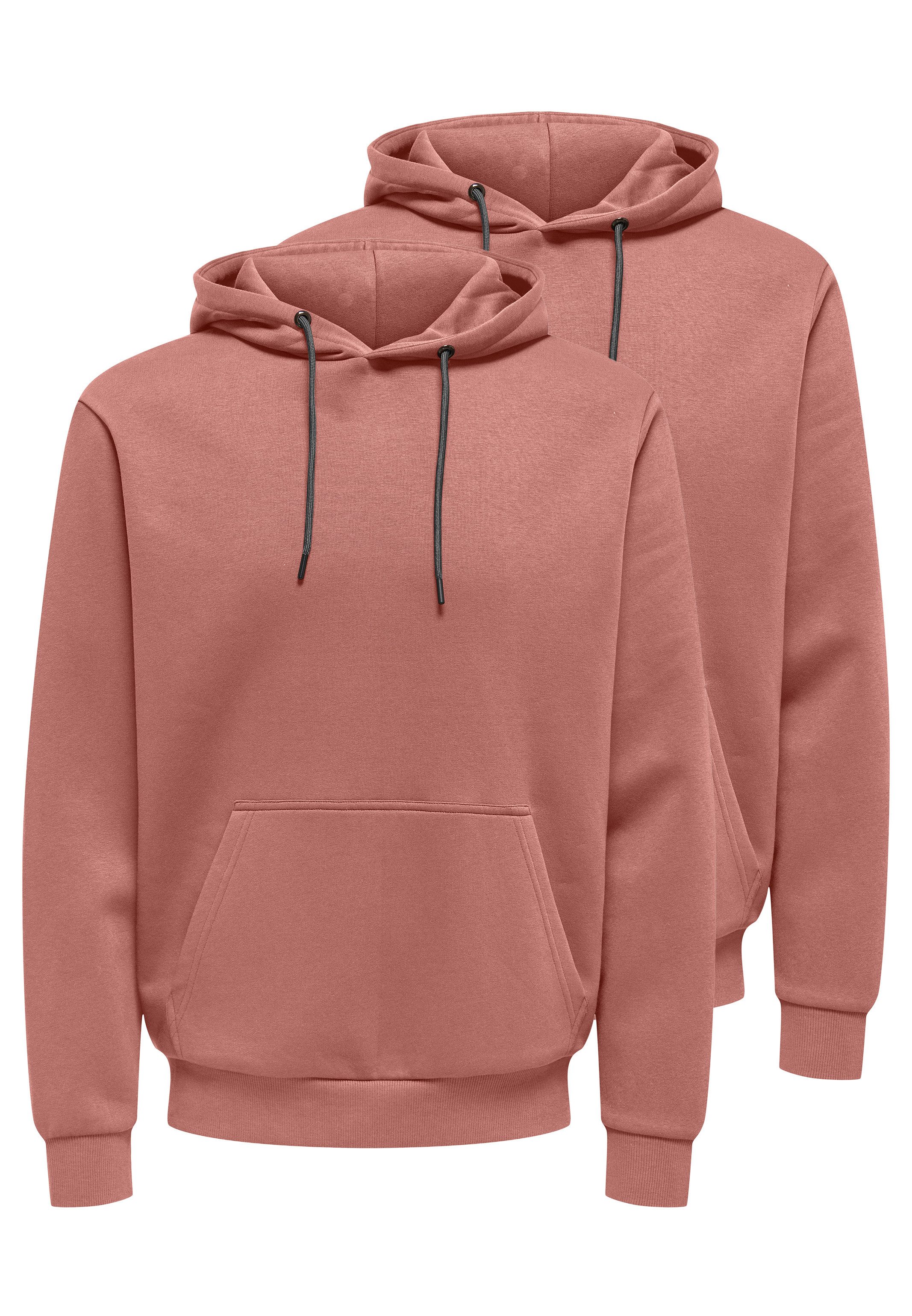 ONLY & SONS Hoodie 2er Pack Ceres (Spar-Set, 2-tlg) Sweatshirt / Hoodie - Baumwolle - Atmungsaktiv