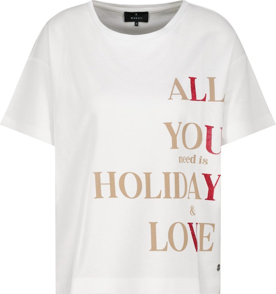 Monari Kurzarmshirt T-Shirt cream günstig online kaufen