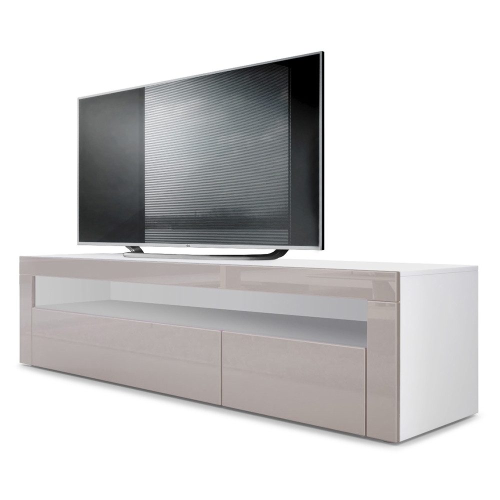 Vladon Lowboard Valencia (TV-Kommode, ​mit 1 offenem Fach und 2 Klappen), W günstig online kaufen