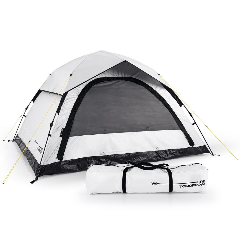 Lumaland Wurfzelt Pop Up Zelt für 6 Personen, Wurfzelt mit 10 Sek. Quick-Up Aufbau, (19 tlg), Wetterfestes Camping Zelt mit Kühl- & Verdunklungseffekt