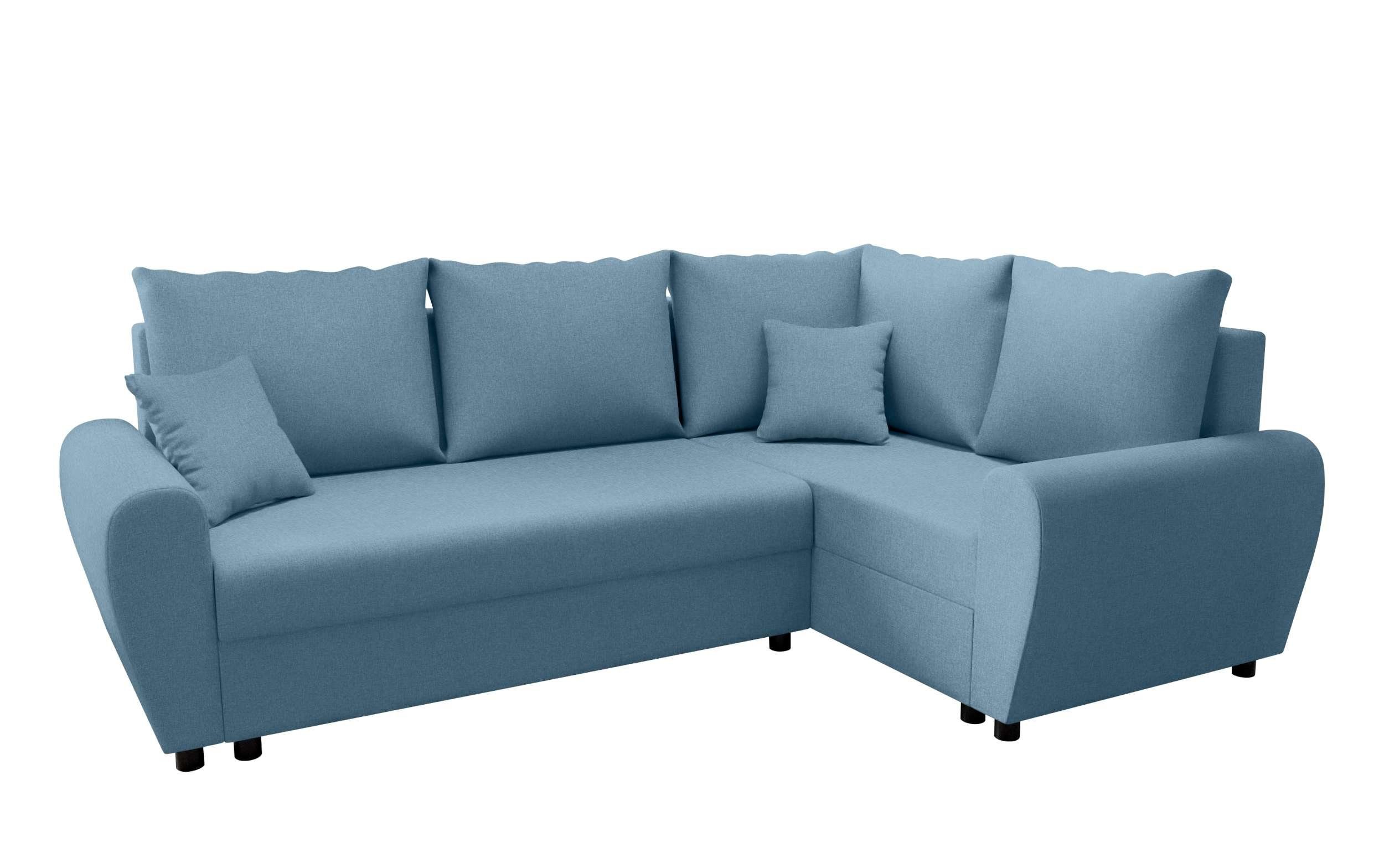 Eckcouch, Stylefy Ecksofa Valence, mit Design mit Bettkasten, Bettfunktion, Sitzkomfort, L-Form, Modern Sofa,