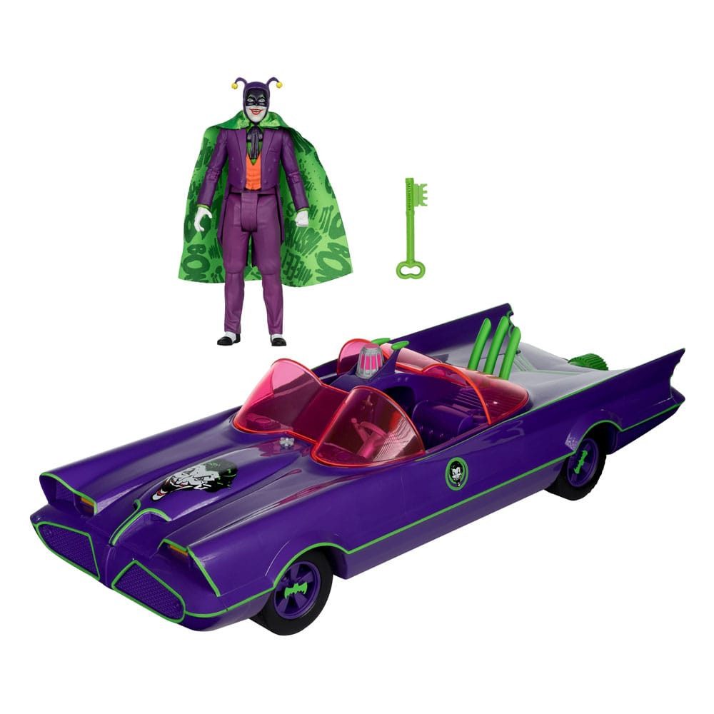 McFarlane Toys Actionfigur DC Retro Batman 66 Batmobil with Joker (Gold Label)