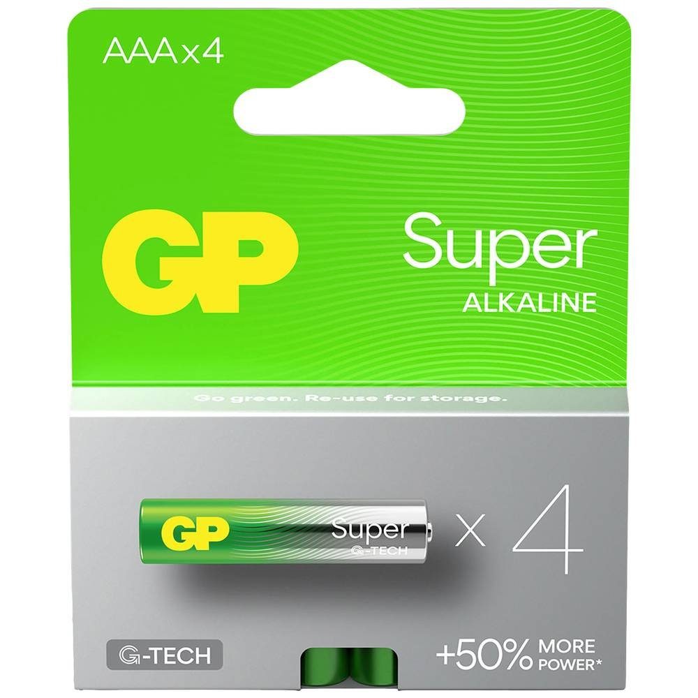 GP Batteries GP Super AAA Akku Batterien LR03, Alkaline Micro