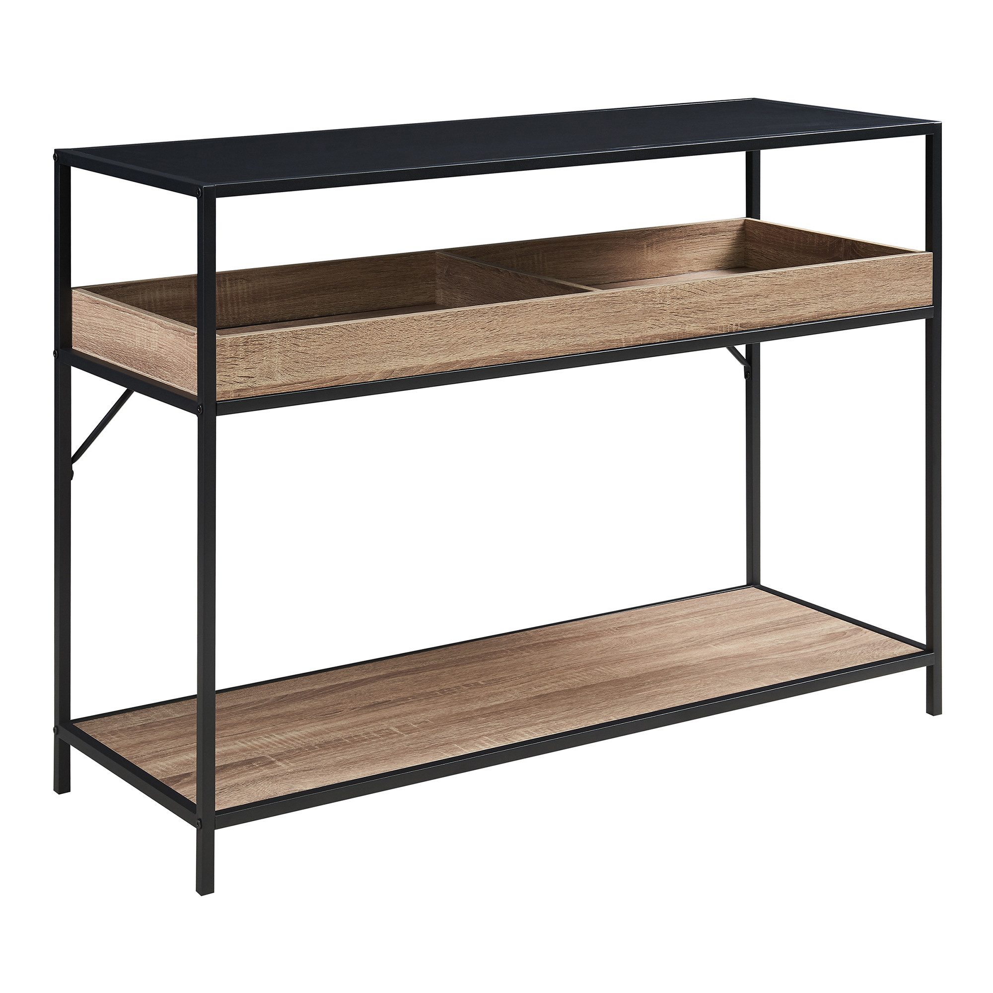 en.casa Konsolentisch, »Belana« 110x40x80 cm mit Stauraum Metallgestell Sch günstig online kaufen
