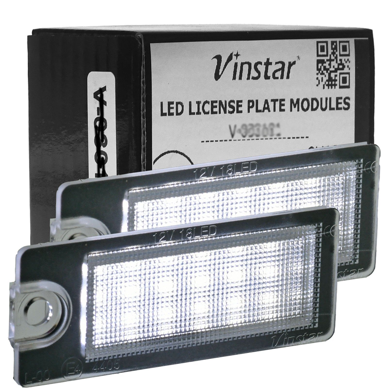 Vinstar LED Kennzeichenbeleuchtung E-geprüft für VOLVO KFZ-Ersatzleuchte,  kompatibel mit: VOLVO V70 XC70 S60 S80 BIS 2007 XC90 ab 2003