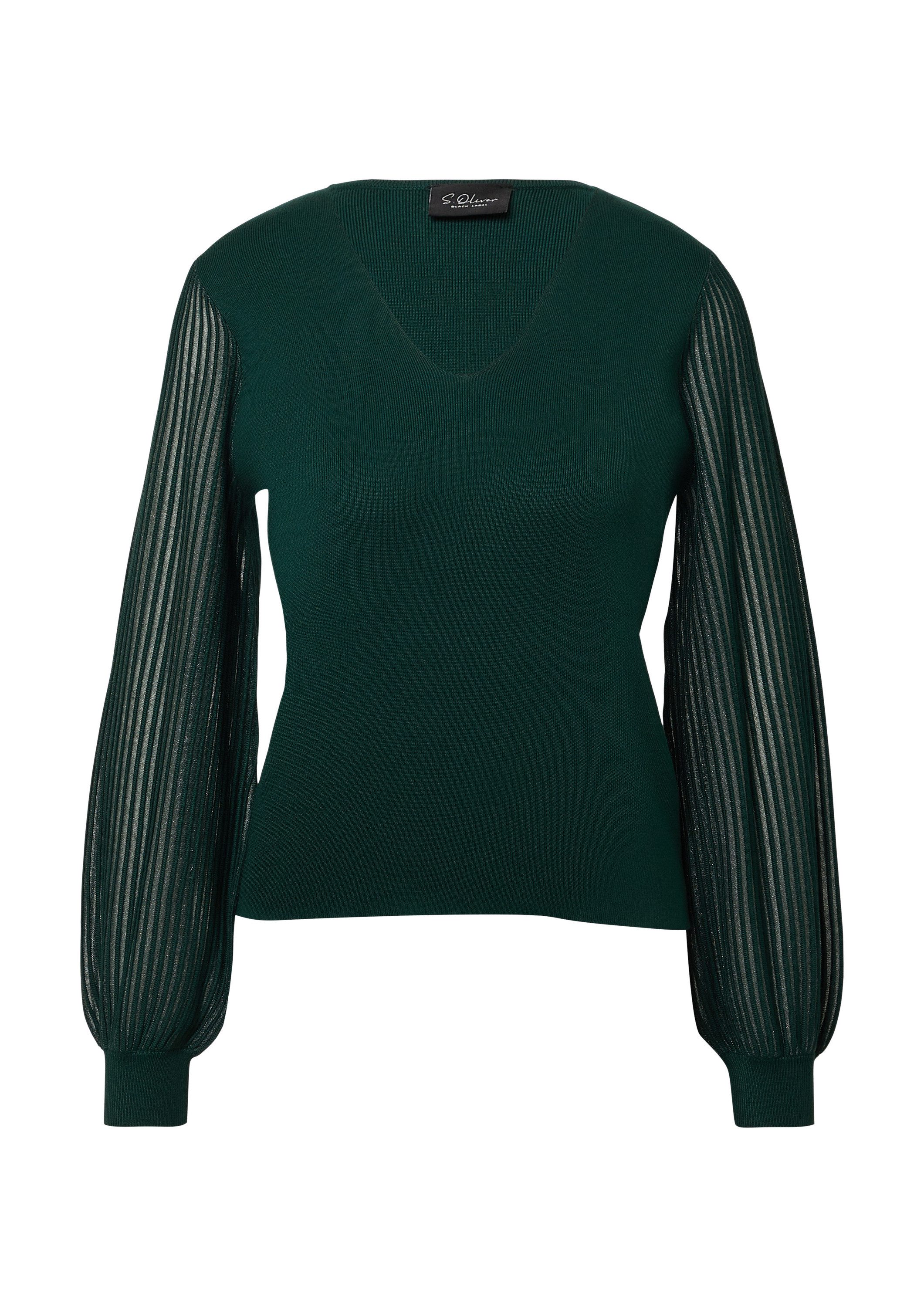 s.Oliver Longpullover Strickpullover Feinstrick-Pullover aus Viskosemix günstig online kaufen