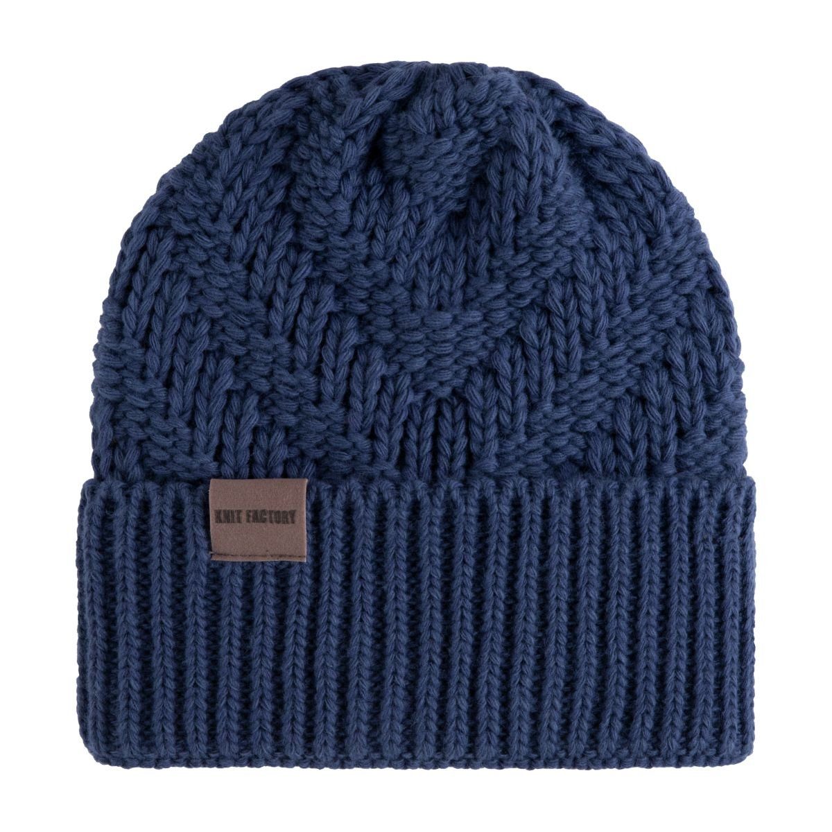 Strickmütze Sally Mützen One Size Glatt Dunkelblau