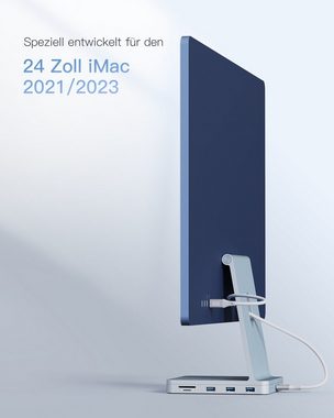 Inateck iMac Docking Station Kompatibel mit iMac 24 Zoll 2021/2023, USB 3.2 Adapter USB-C zu USB-C