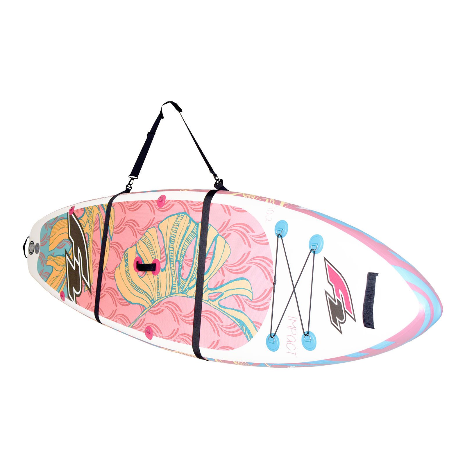 F2 SUP-Board F2 Tragegurt SUP Träger Stand Up Paddling Zubehör 140cm Schwarz 2025