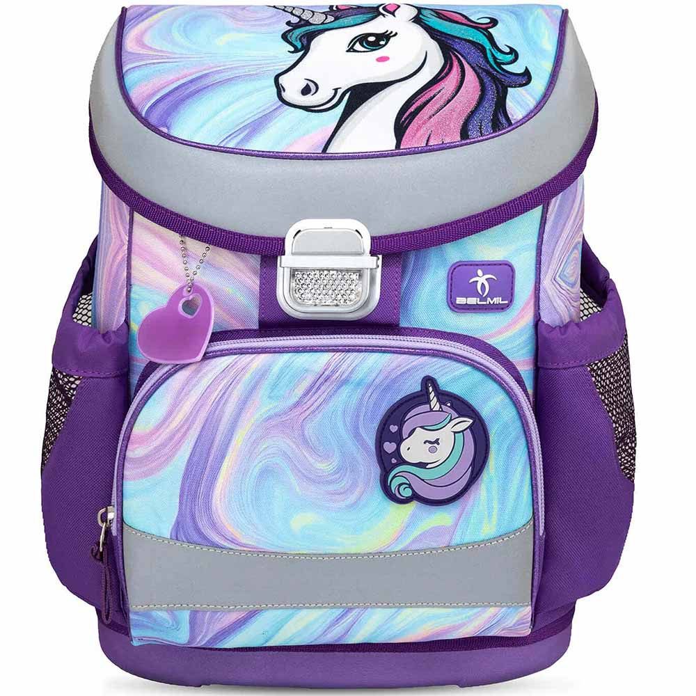 Belmil Schulranzen Set Mini Fit 10-teilig 2025 Mädchen Unicorn Dream