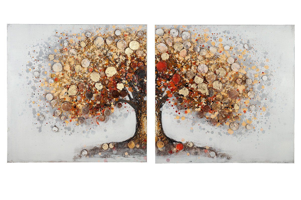 GILDE Bild »Bild Gemälde gro.Baum auf Wiese VE 2 so (BxHxL)«, Set von 2