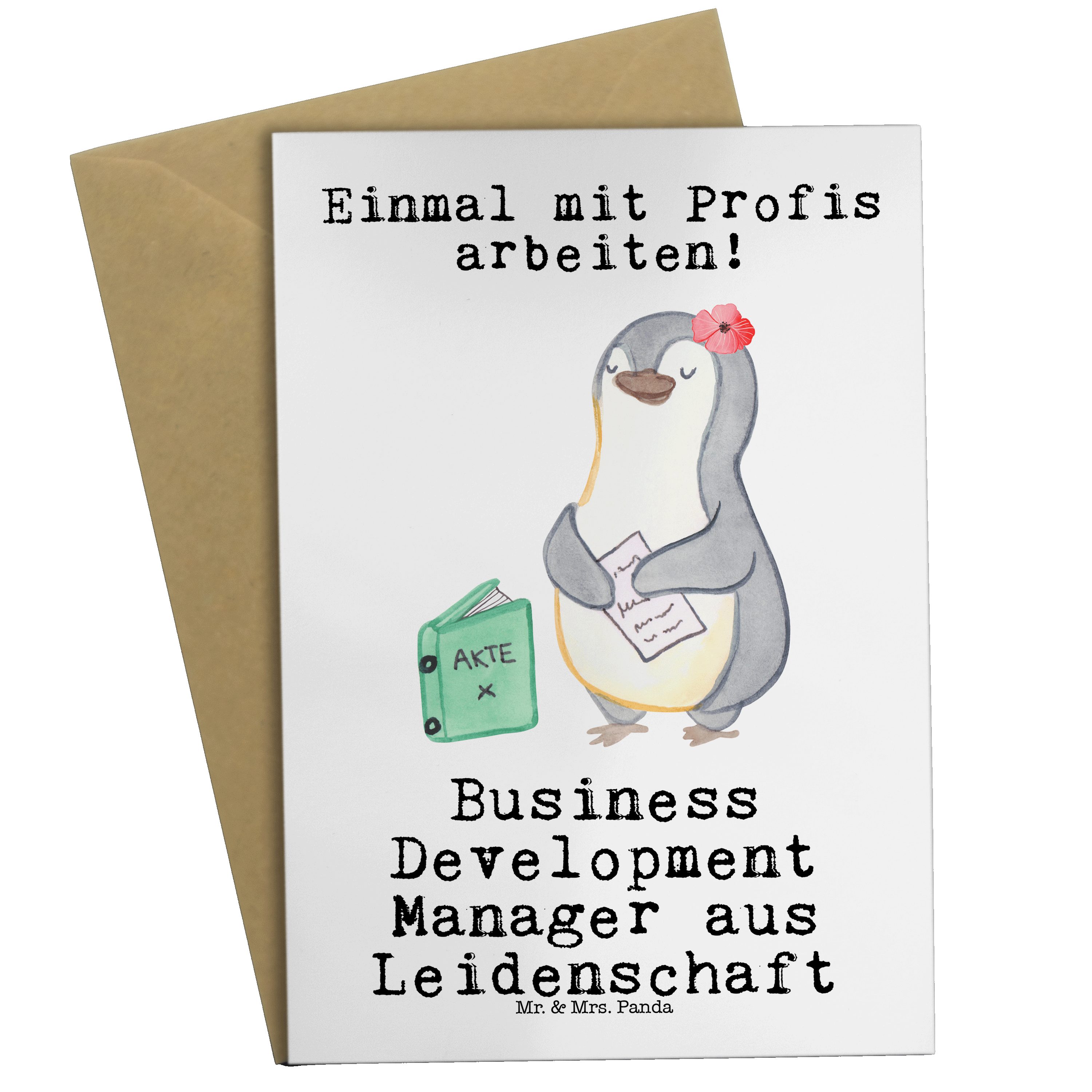 Development aus Geschenk, Grußkarte Leidenschaft Koll Business Mr. - - Weiß Manager Mrs. & Panda