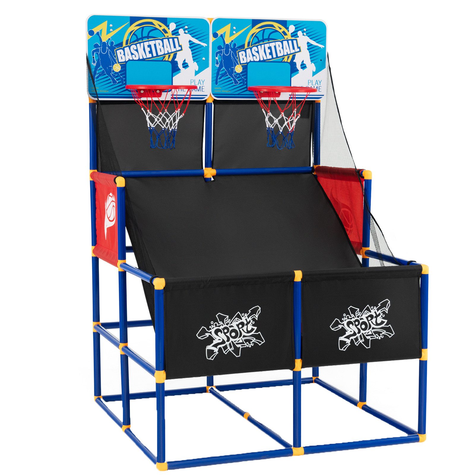 COSTWAY Basketballkorb Arcade Basketballspiel, für 2 Spieler, In-/Outdoor