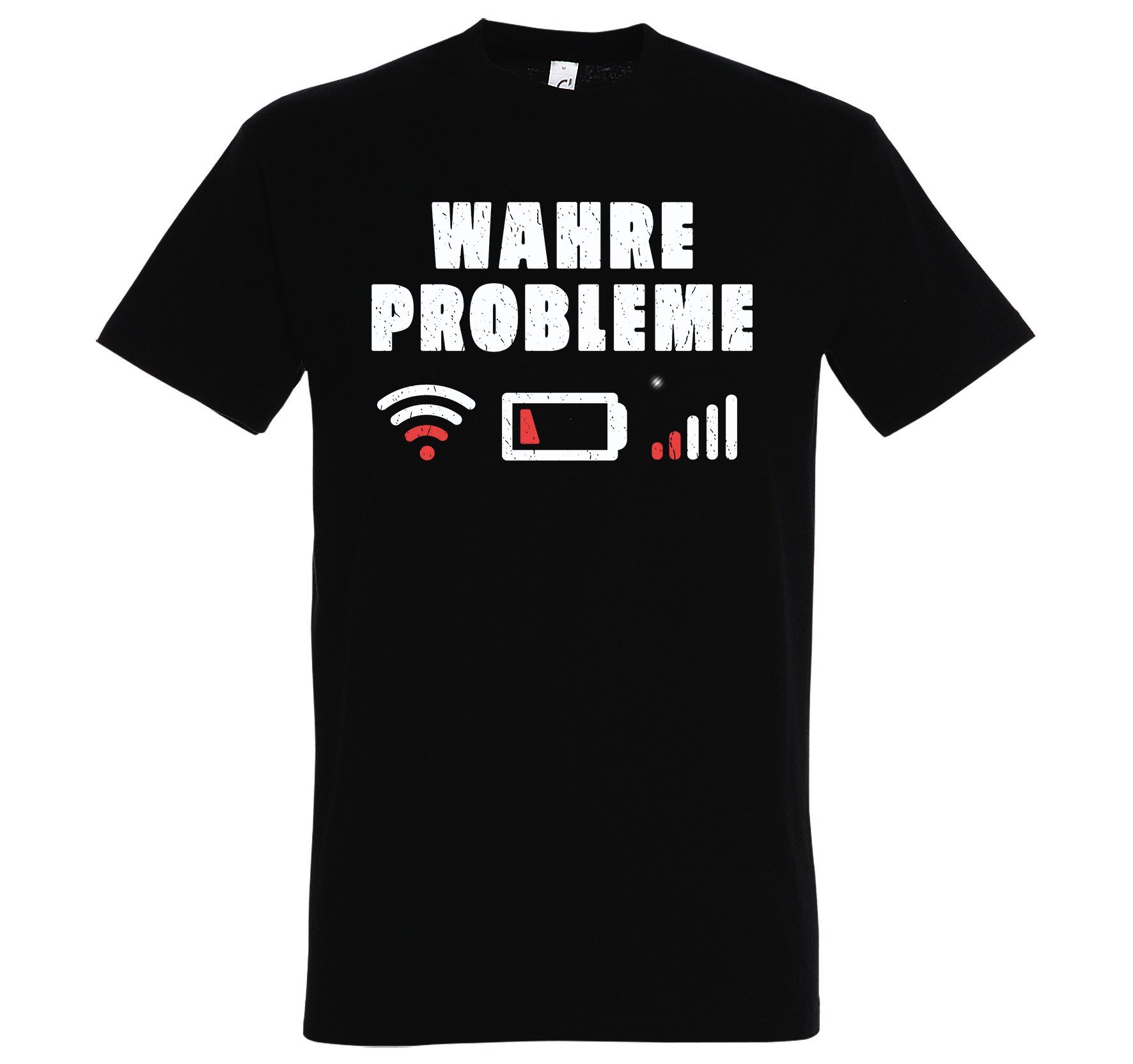 Youth Designz Print-Shirt "Wahre Probleme" Herren T-Shirt mit lustigem Spruch Schwarz