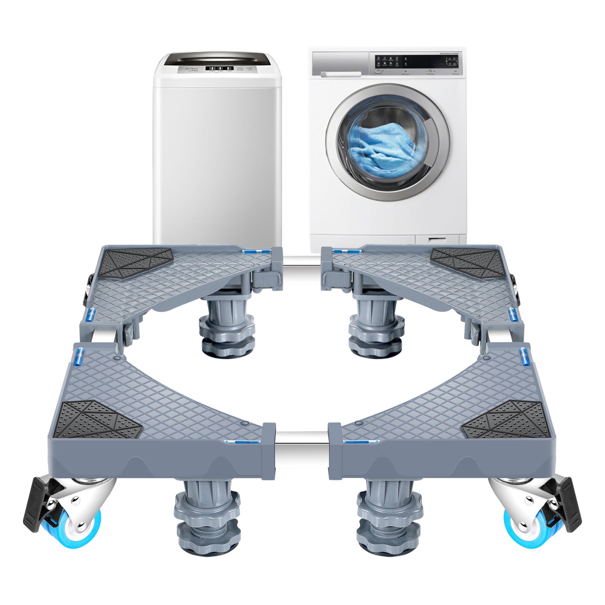 Großgeräte, en.casa Zubehör Grau Kella für Waschmaschinenuntergestell, Waschmaschinen-Sockel