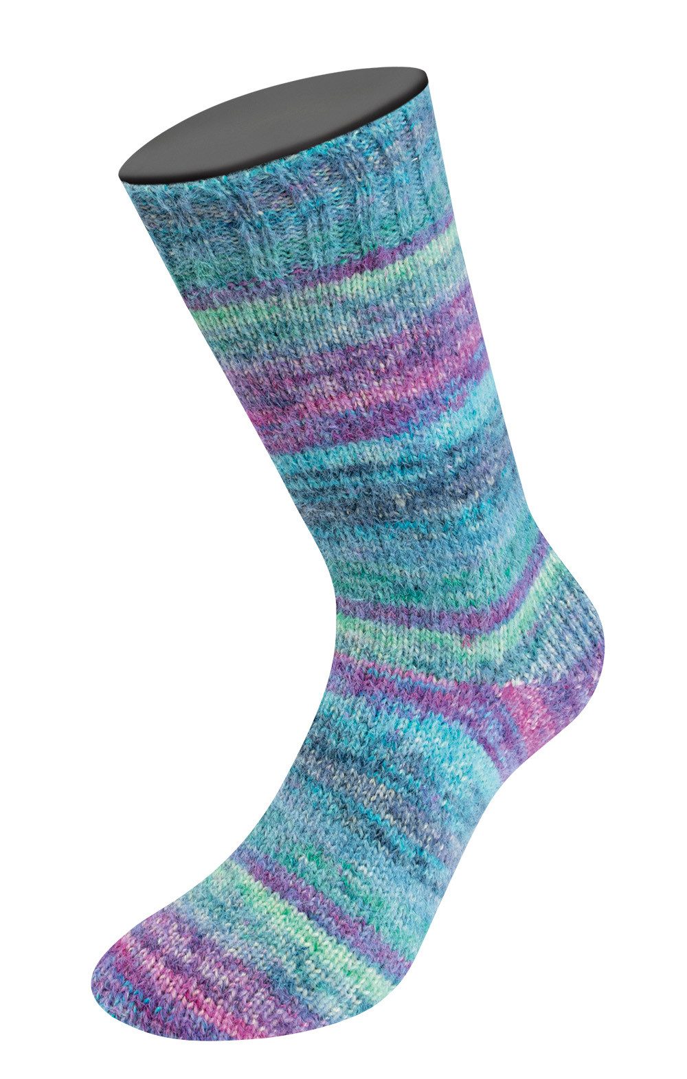LANA GROSSA Meilenweit 100 g COSY SOCKS DREAM Häkelwolle, 400 m (Flauschige Sockenwolle mit Merinowolle mit besonderem Druckeffekt, 100 g Knäuel Sockenwolle), 1 – Bild 2 von 2