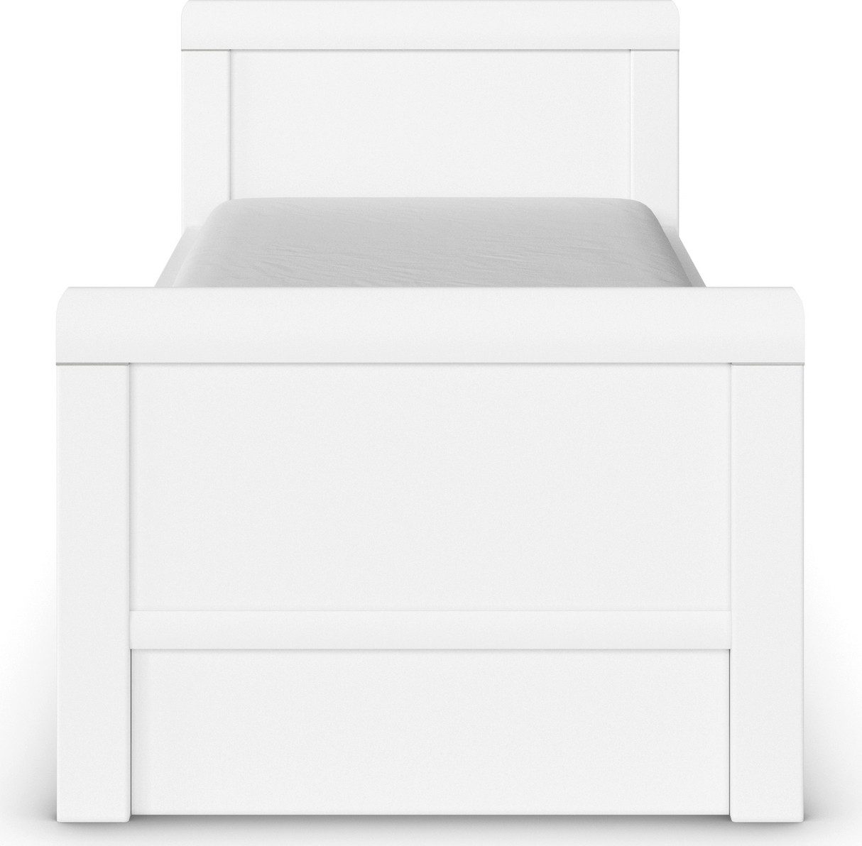 rauch Stauraumbett Bett Einzelbett Stollenbett Bettkästen EVELYN, in Komforthöhe mit Holzkopfteil sowie Schubladen MADE IN GERMANY