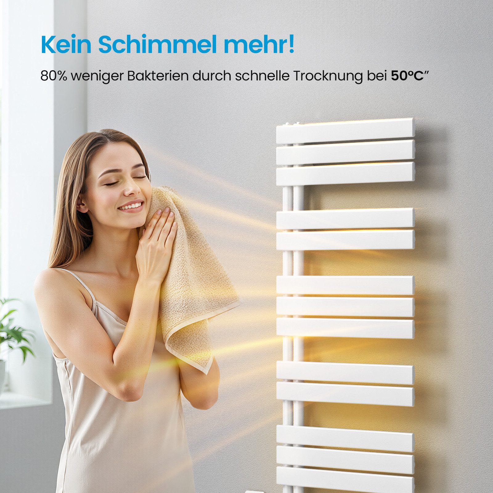 MEYKOERS Elektrischer Badheizkörper Elektro Handtuchtrockner Mit Thermostat günstig online kaufen