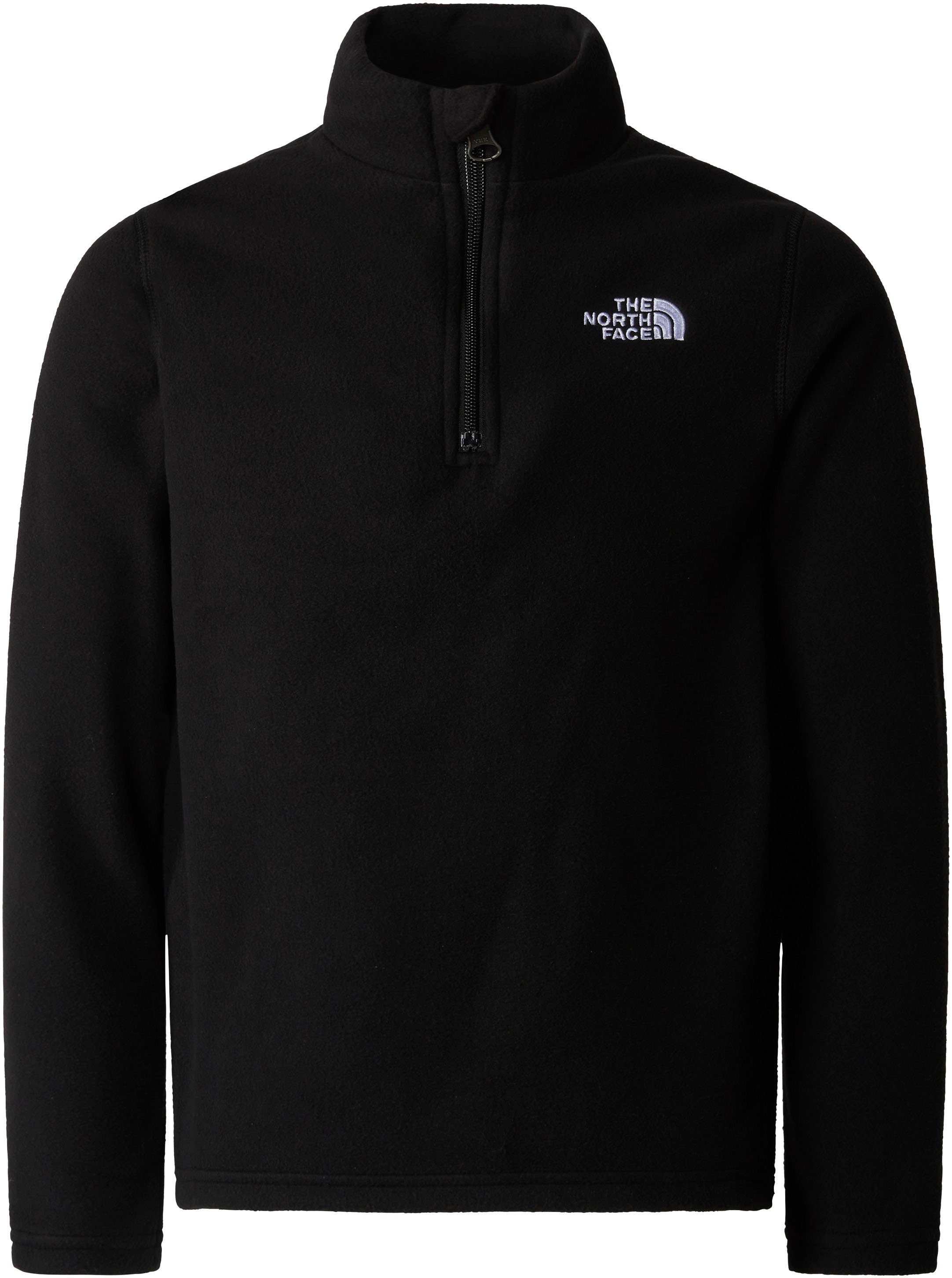 The North Face Fleecepullover TEEN FLEECE für - Logostickerei mit Kinder ZIP 1/4 GLACIER