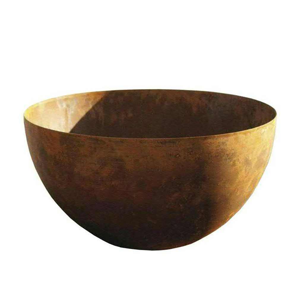 Pflanzschale Moderne Pflanzschale Halbkugel Rost 40cm