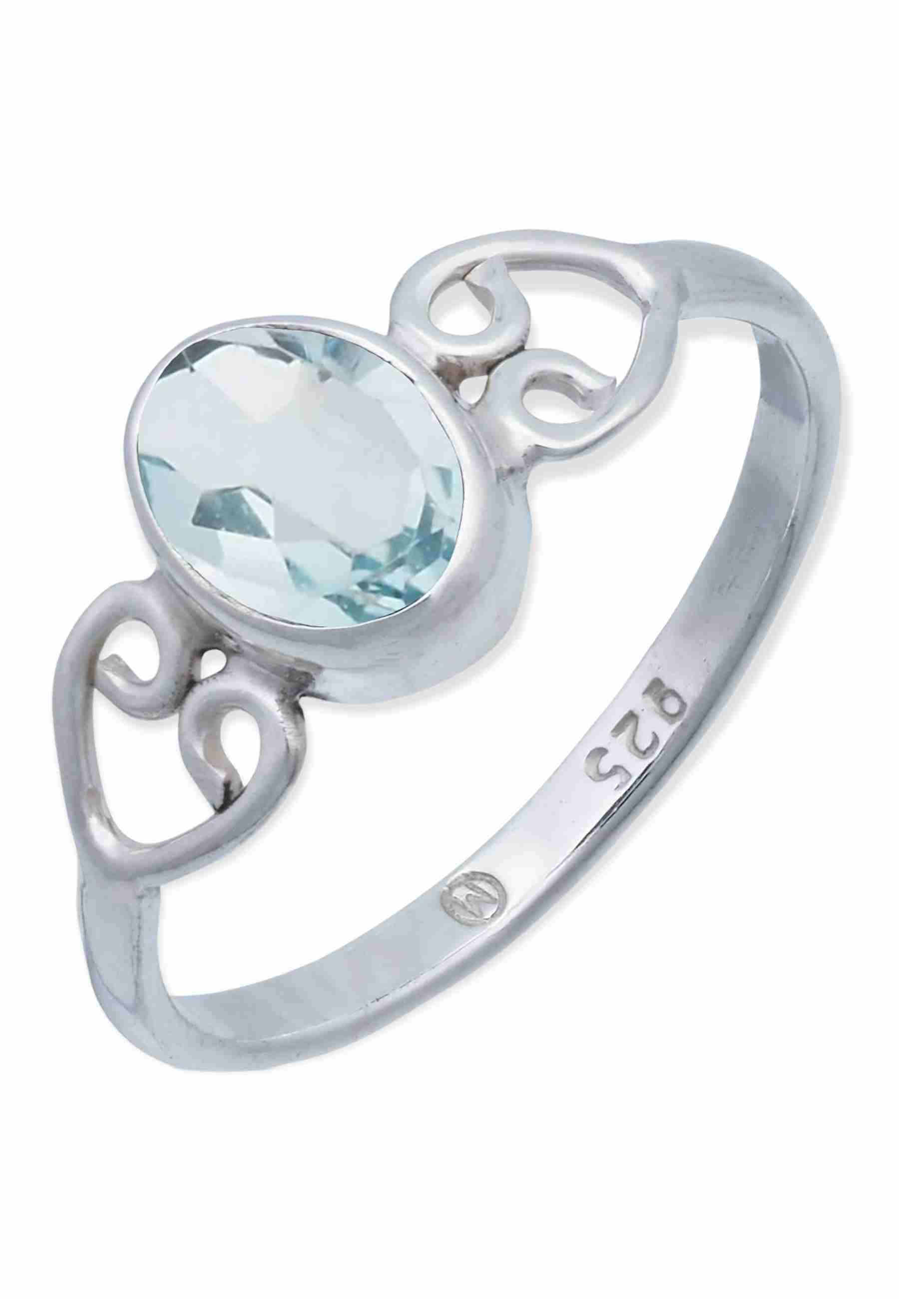 mantraroma Silberring ORITI aus 925 Silber mit blau Topas (Ring mit Schmuck günstig online kaufen