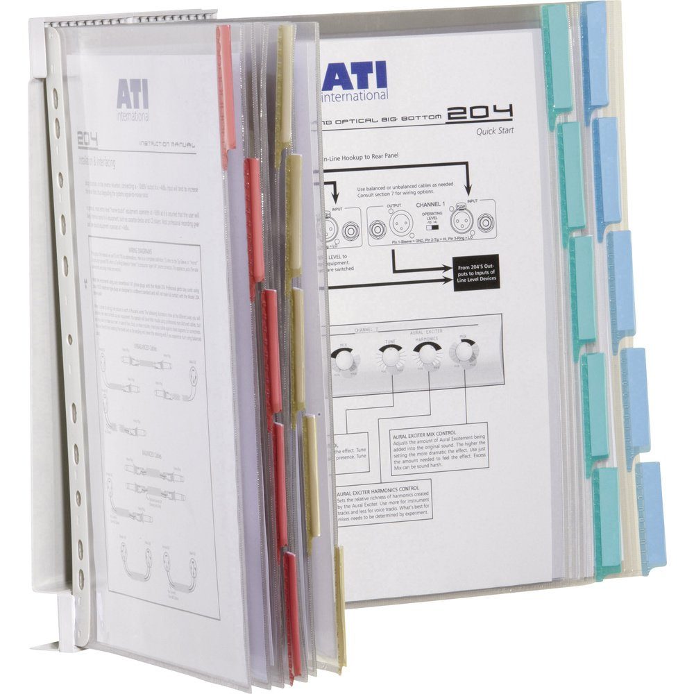 DURABLE Anzeigetafel Durable Sichttafelwandhalter Display-System Wall Rot, Gelb, Grün, Blau