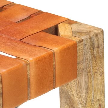 Barhocker vidaXL 2x Mangoholz Barhocker Echtleder Barstuhl Küchenhocker mehrere Auswhal (75 St)