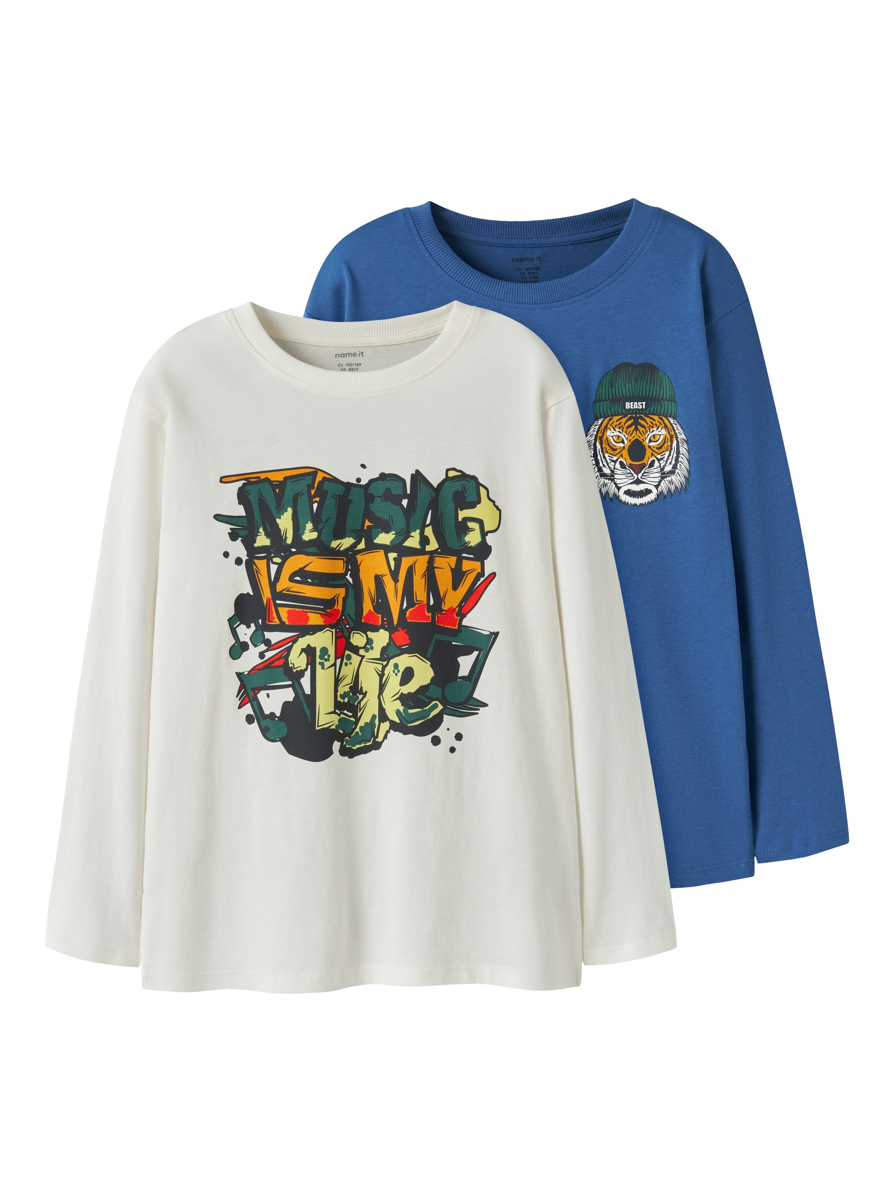 Name It Langarmshirt NKMVELDO 2P LS NREG TOP (Packung, 2-tlg)