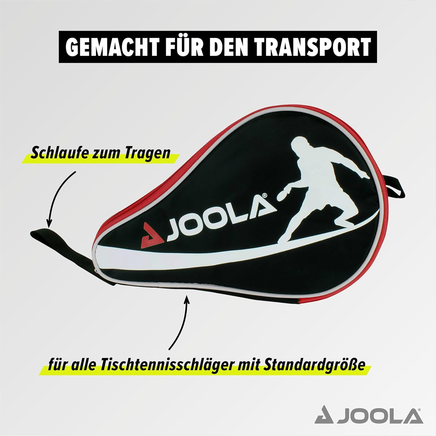 Joola Schlägerhülle Tischtennishülle Pocket schwarz-rot, Bag