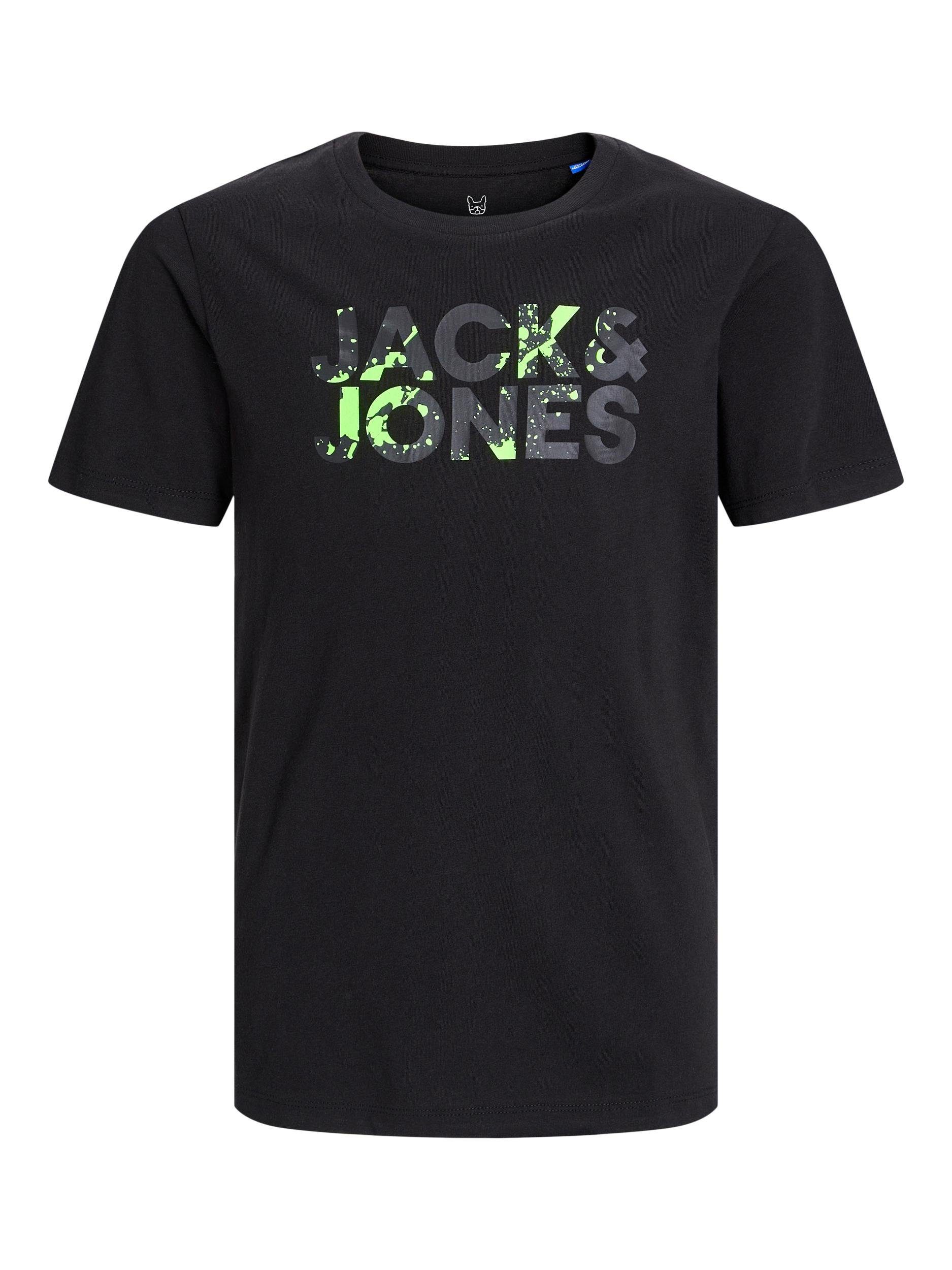 Jones Jack NECK SMU JNR & Junior T-Shirt black JJCOMMERCIAL TEECREW