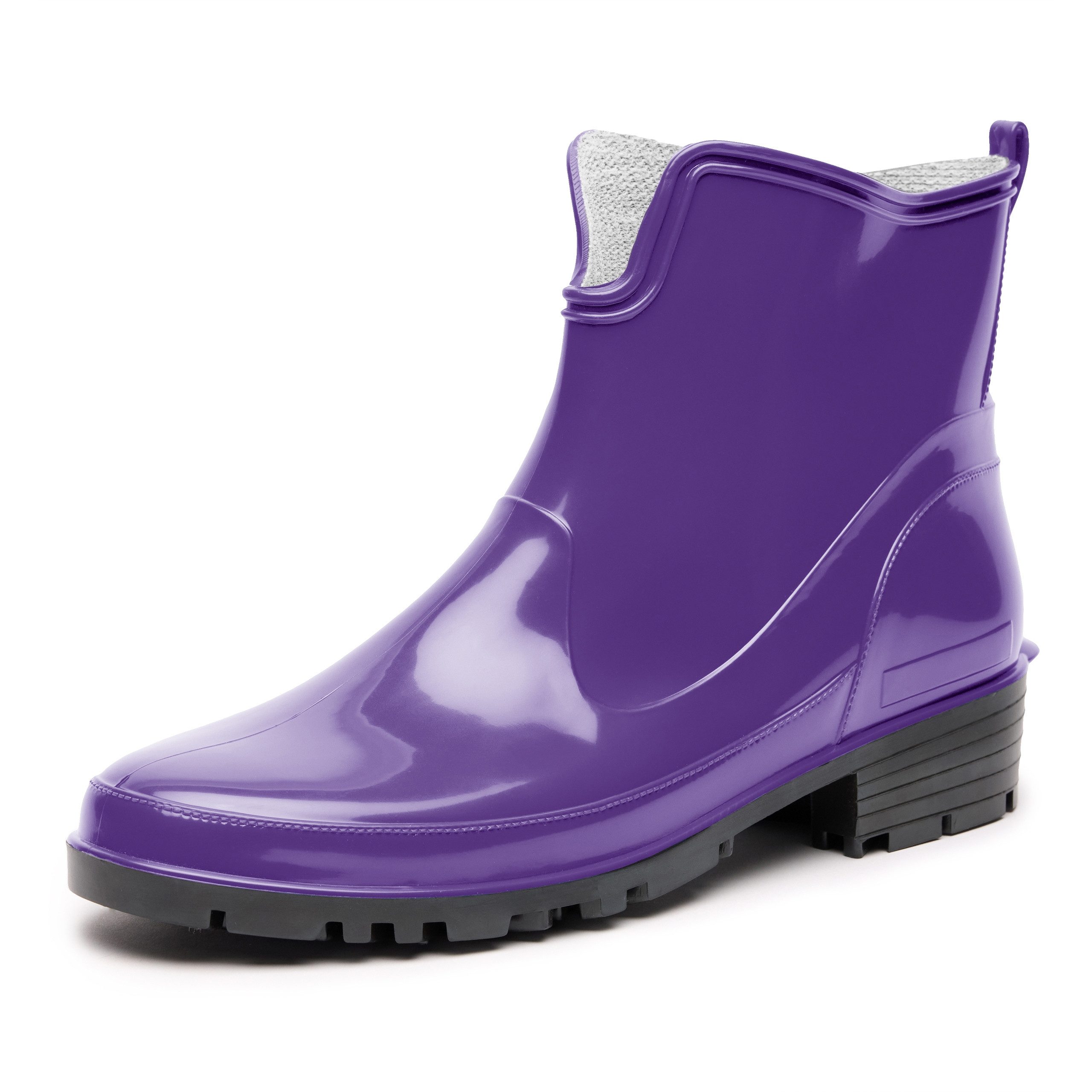 Ladeheid Gummistiefeletten LA-930 kurze Boots für Frauen Gummistiefel Damen wasserfest und bequem