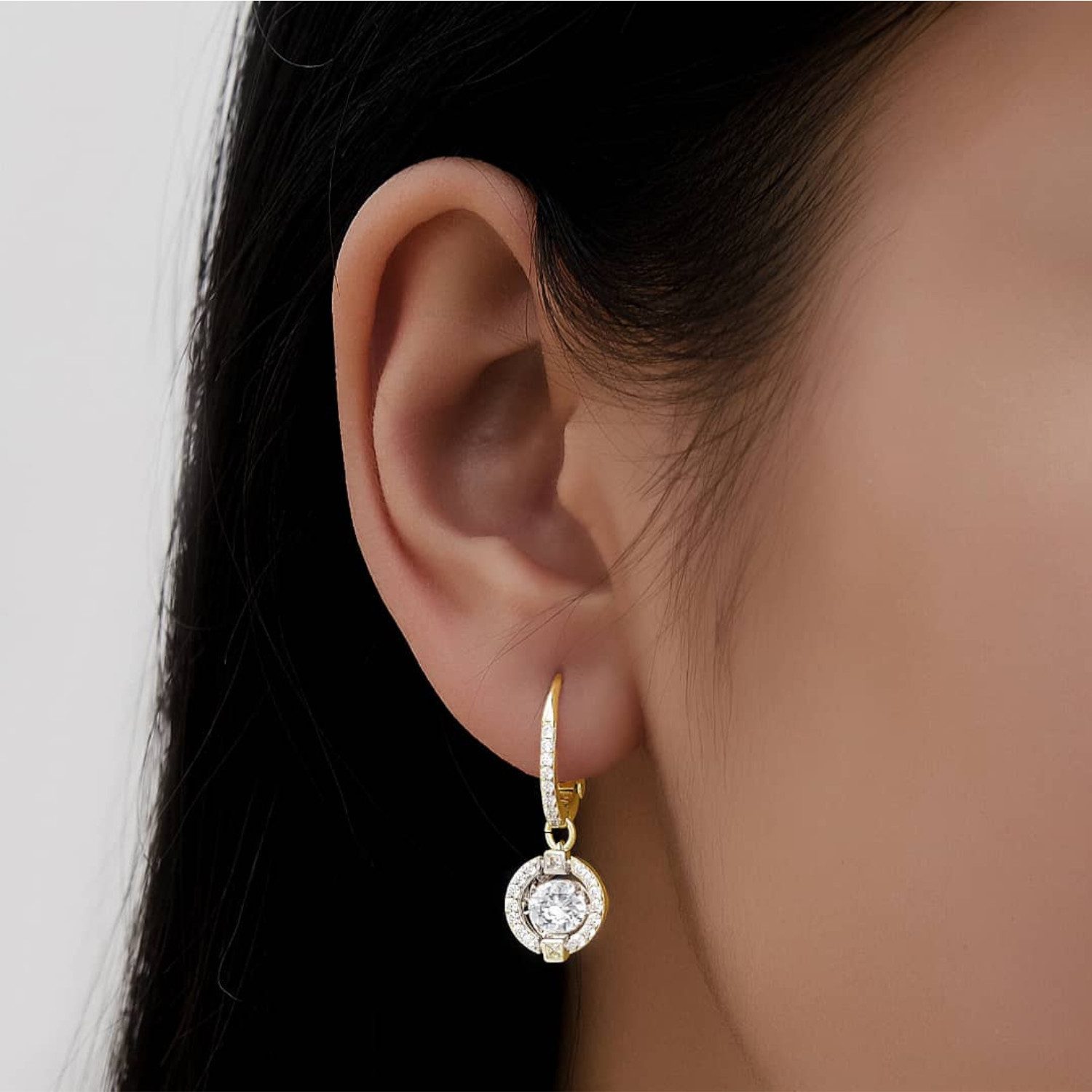 Lisandra Scott Paar Ohrhänger Funkelnd Creolen Ohrringe Kristallpavé hängen günstig online kaufen