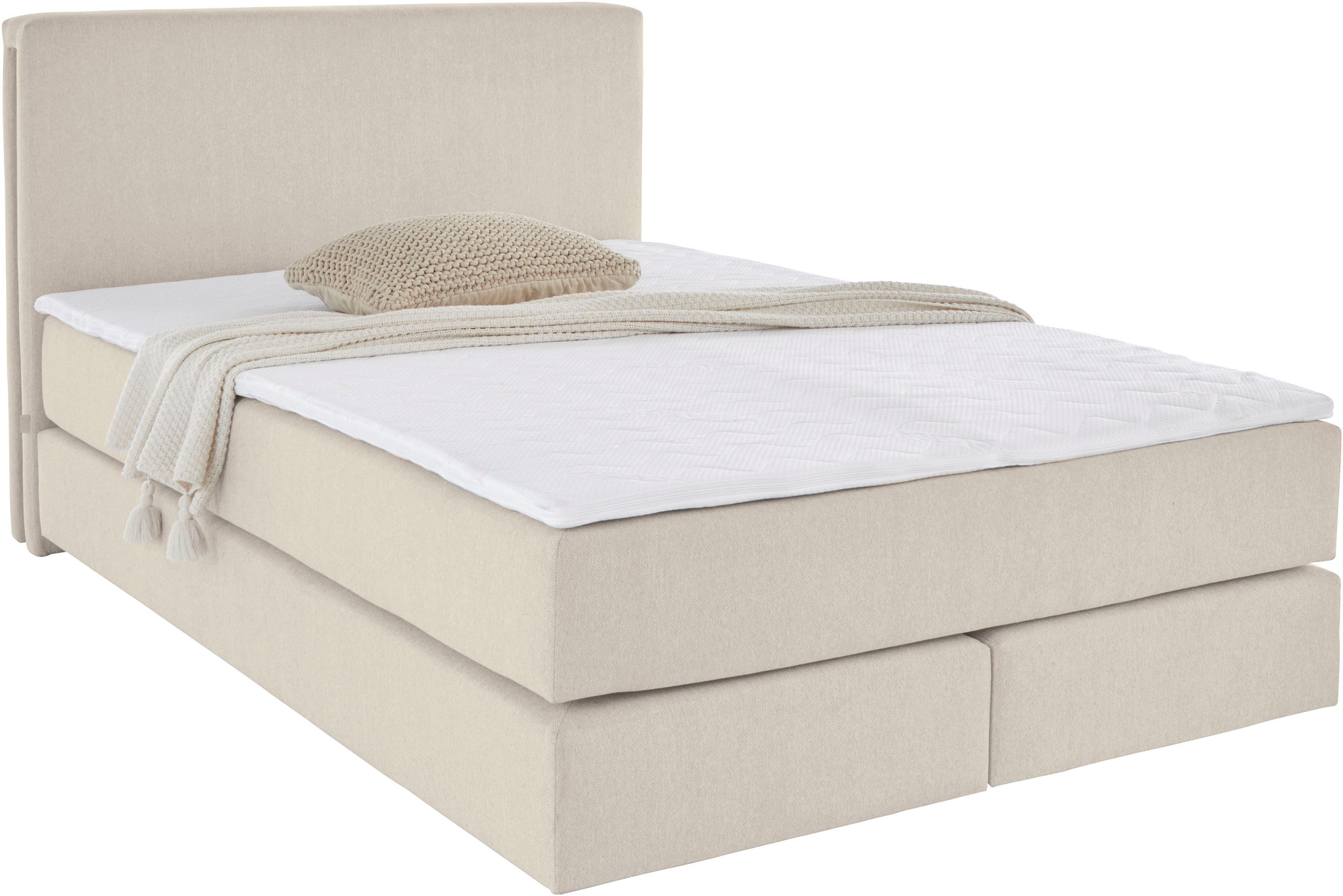 LeGer Home by Lena Gercke Boxspringbett Zalia erhältlich in verschiedenen Breiten, inkl. Toppper, wahlweise mit Bonnell- oder 7-Zonen-Tonnentaschenfederkern