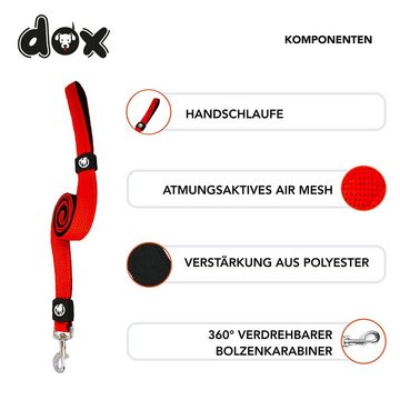 DDOXX Hundeleine Hundeleine Air Mesh 120 cm, Hand-Schlaufe, Orange M - 2,5 X 120 Cm