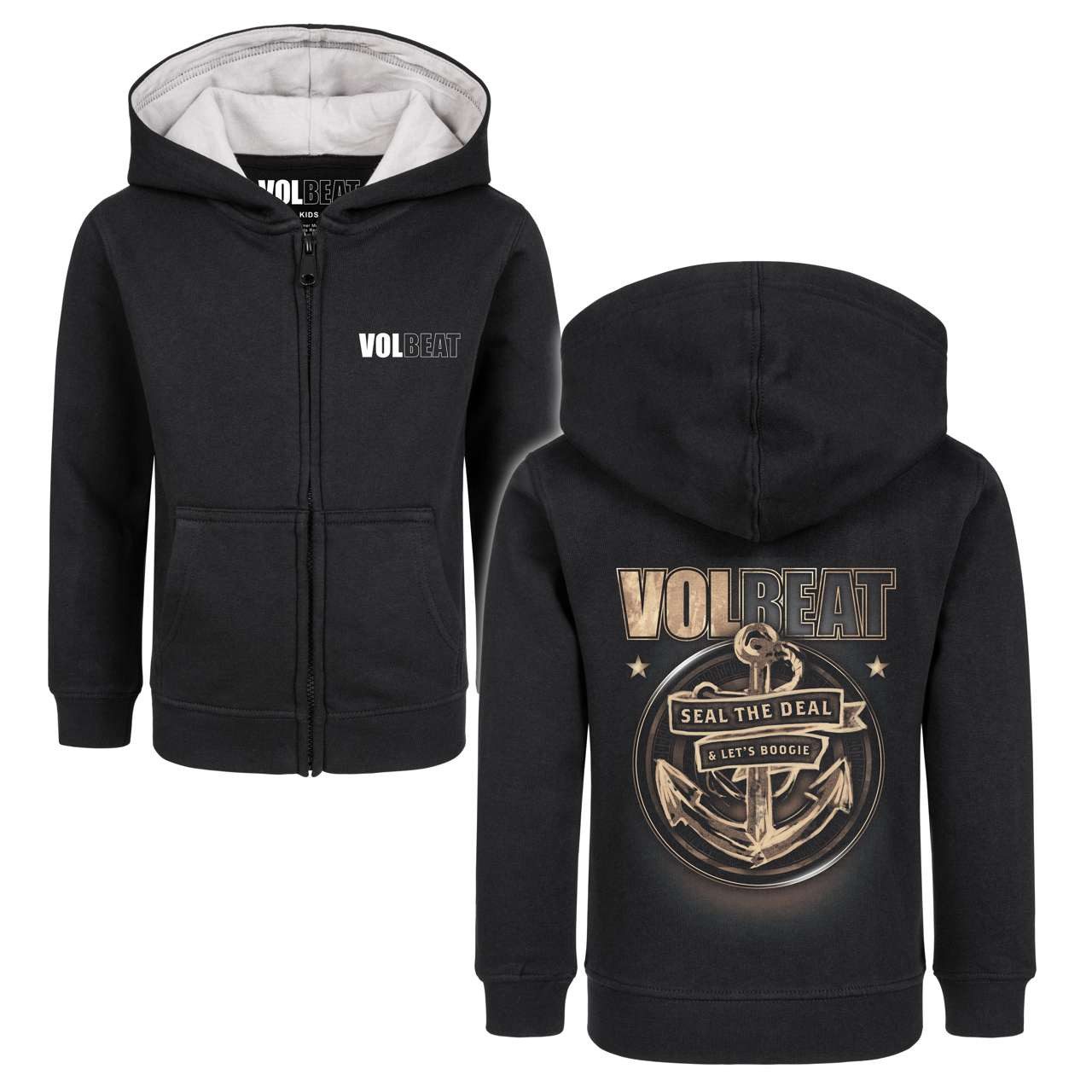 Kapuzensweatjacke mit Volbeat (Anchor) Aufdruck für Kinder von 2–14 Jahren