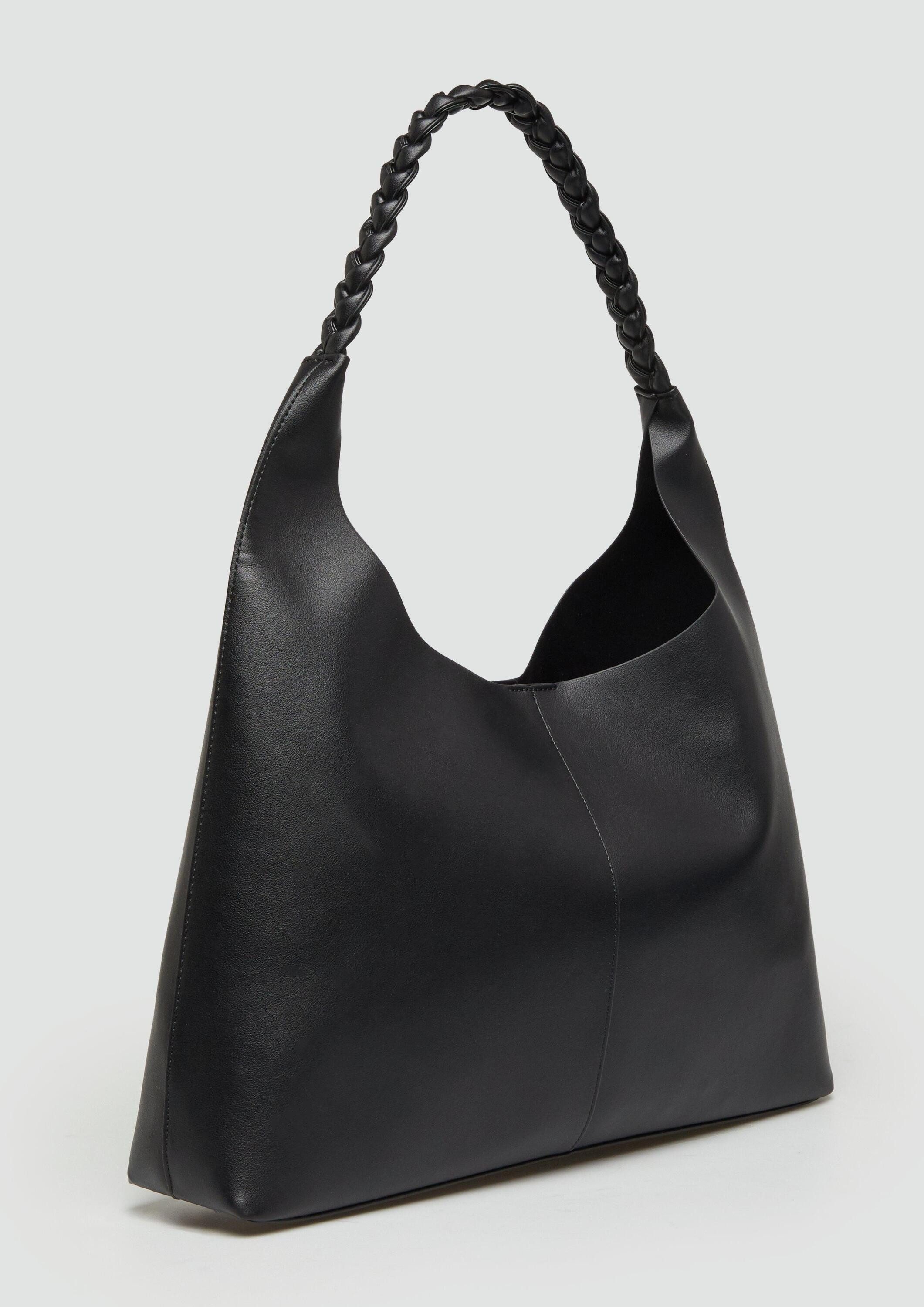 s.Oliver Schultertasche Tasche, Hobo-Bag in Leder-Optik mit Logo-Prägung