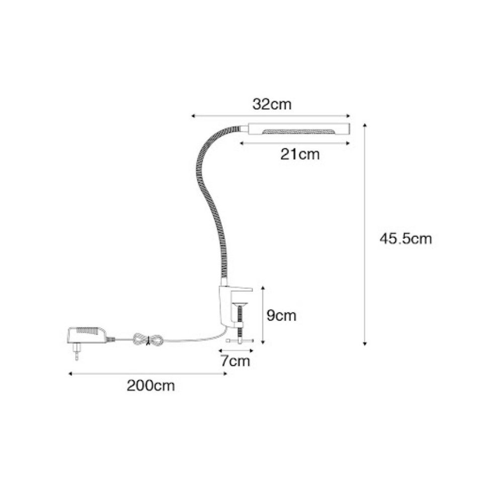 Qazqa Tischleuchte Lionard, Dimmbar, LED fest integriert, Extra-Warmweiß, QAZQA Tisch­leuchte, integrated, Gold, Stahl, Modern