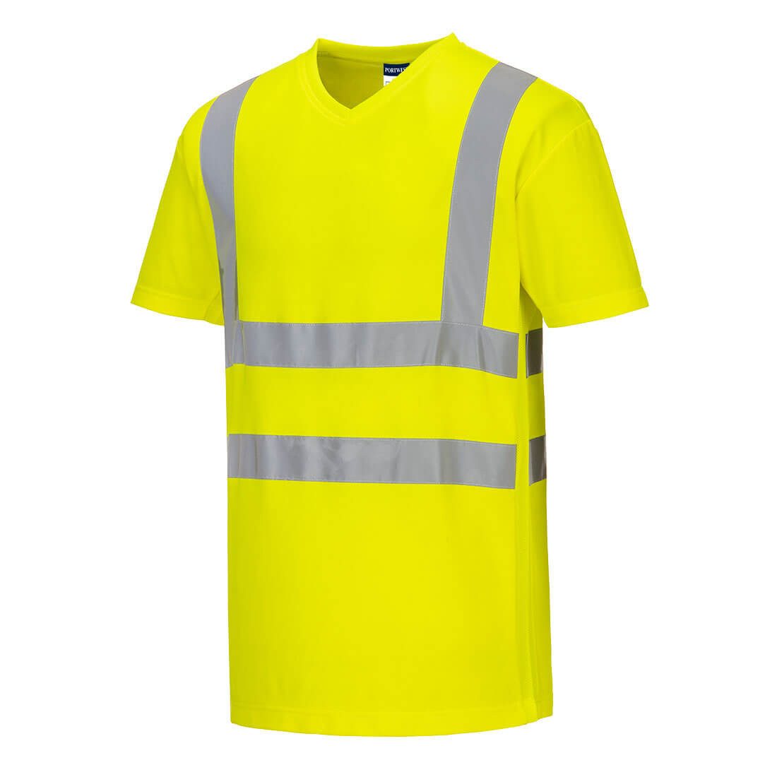 Portwest T-Shirt Warnschutz Cotton Comfort T-Shirt mit MeshAir Einsatz kurzarm