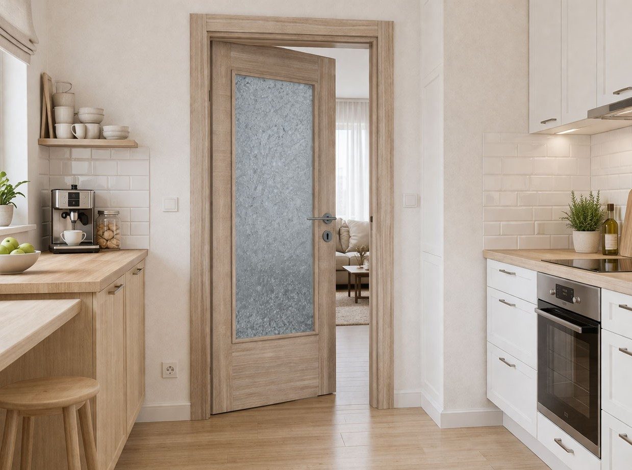 Xlmoebel Zimmertür Helle Holzinnentür für moderne Küchen und Wohnzimmer (Einzeltür), Made in Europa