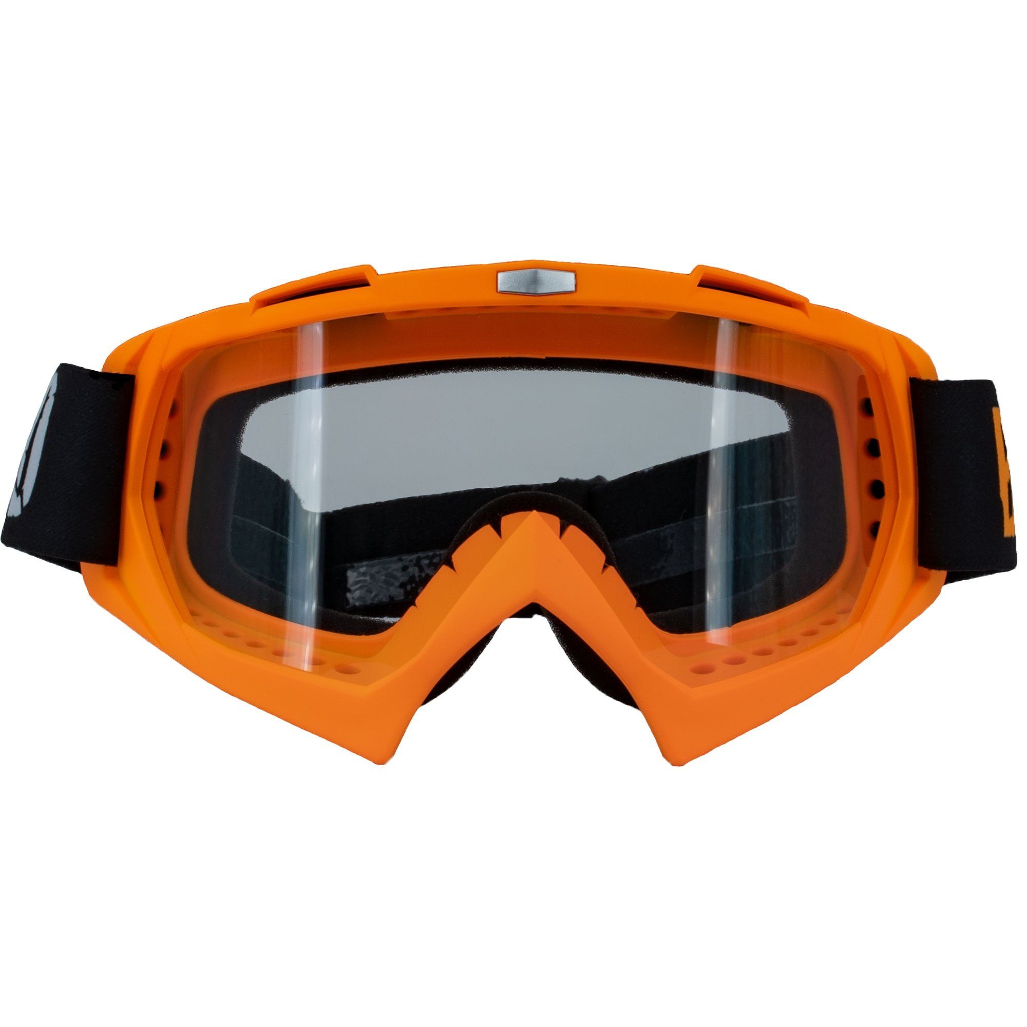 Broken Head Motorradbrille Crossbrille MX-2 Goggle Abreißvisiere für Orange, Vorrichtung