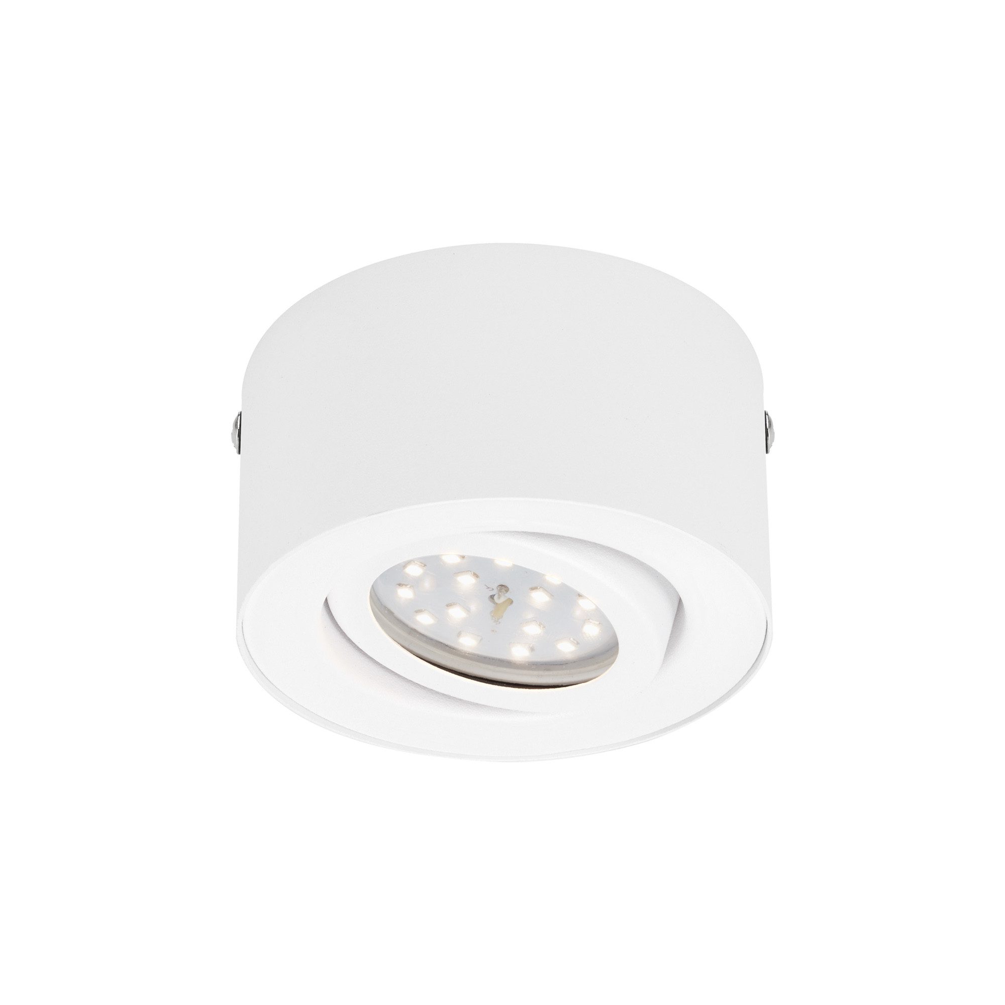 Briloner Leuchten Deckenleuchte LED Deckenlampe Extra-Warmweiß schwenkbar 3000K, LED fest integriert, 2700K - Extra Warmweiß, Reflektor schwenkbar, silber, LED, Warmweiß 3000K, 5W - 470 lm