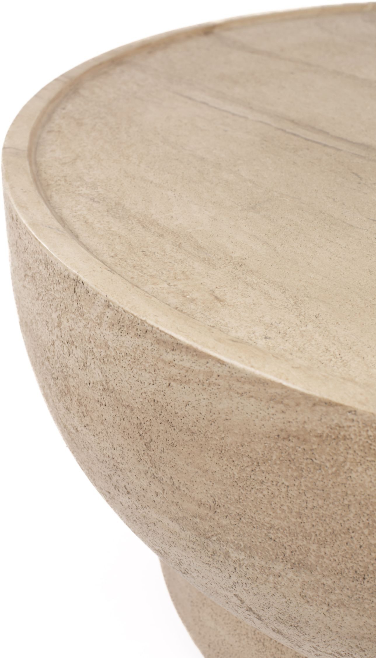 Zuiver Couchtisch Couchtisch NOBLE rund in Kalksteinoptik von Zuiver