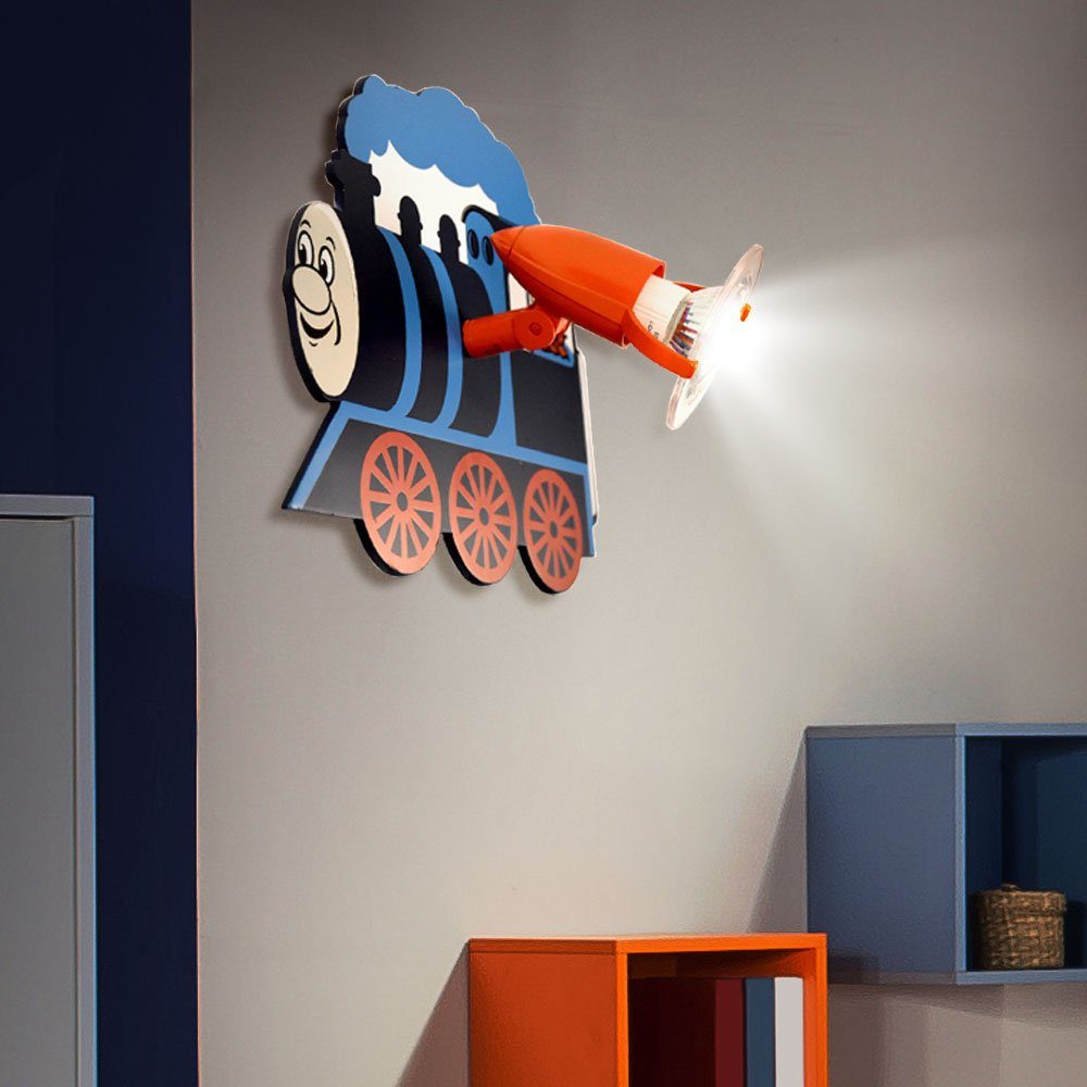 etc-shop Dekolicht, Leuchtmittel nicht inklusive, Kinder beweglich Wand Leuchte Spot Lampe Lokomotiven Zimmer