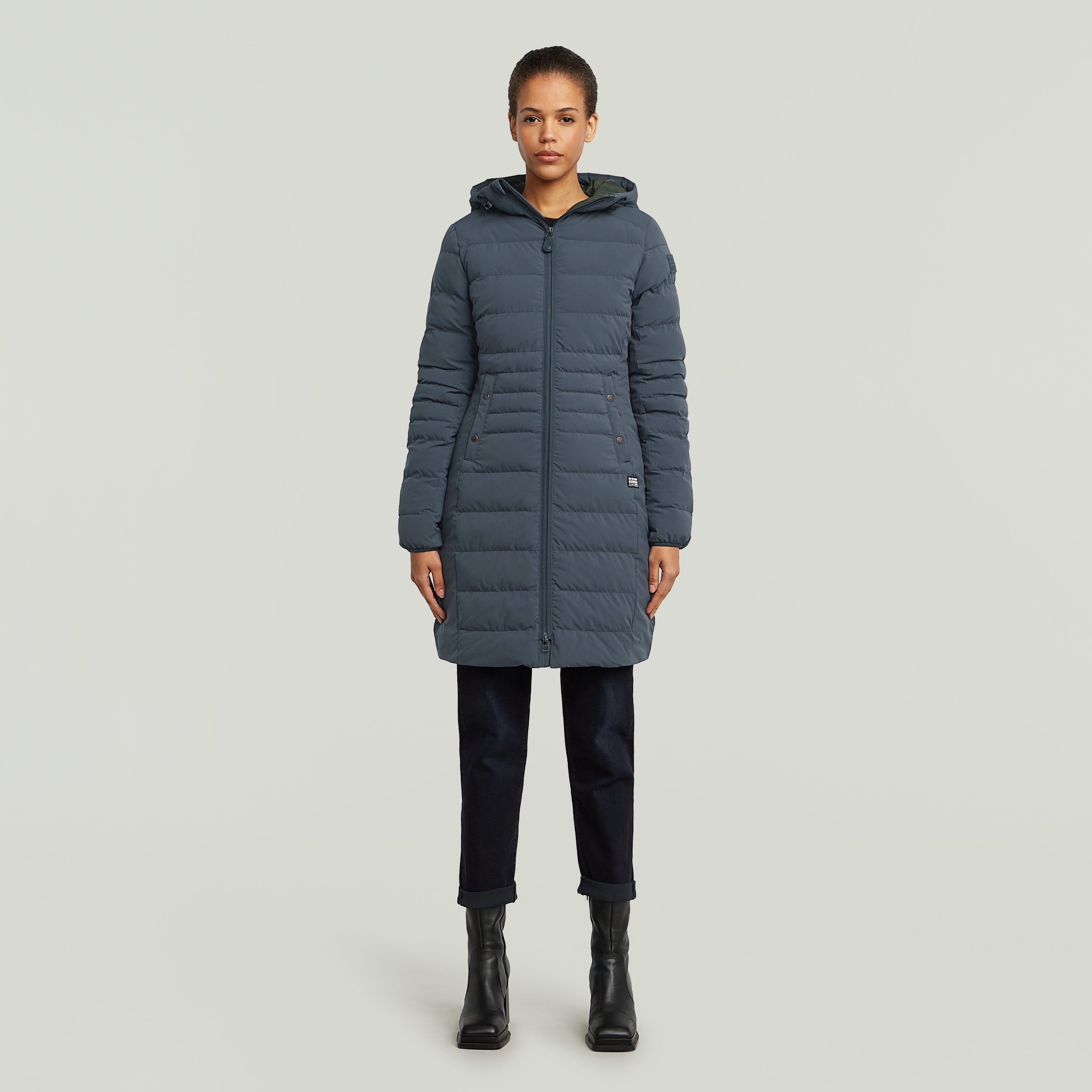 G-STAR Steppjacke Foundation Padded Long leicht tailliert, lang geschnitten